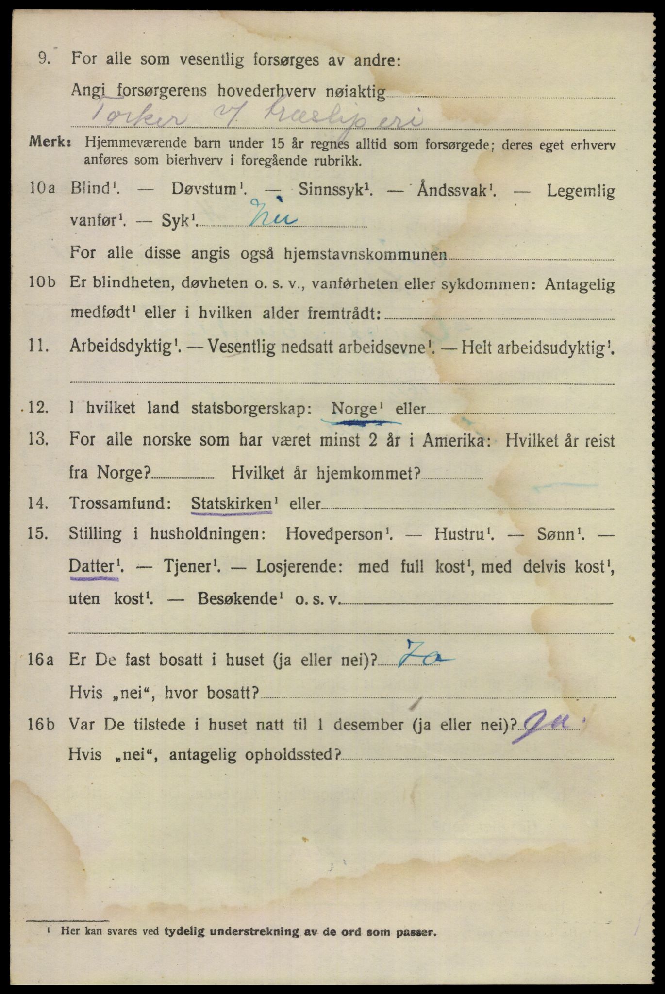 SAKO, 1920 census for Skien, 1920, p. 33133