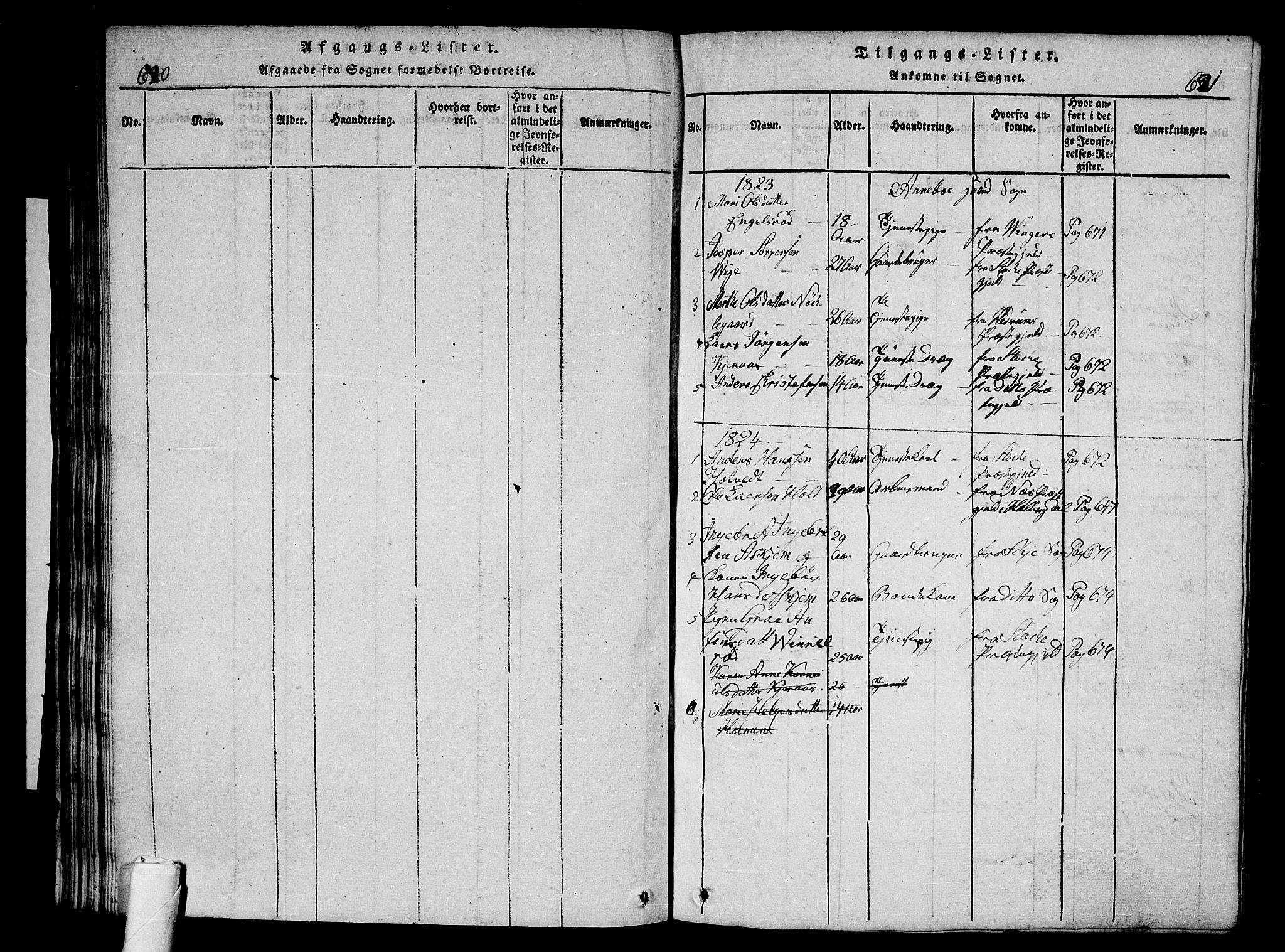 Andebu kirkebøker, AV/SAKO-A-336/G/Ga/L0002: Parish register (copy) no. I 2 /1, 1823-1832, p. 620-621