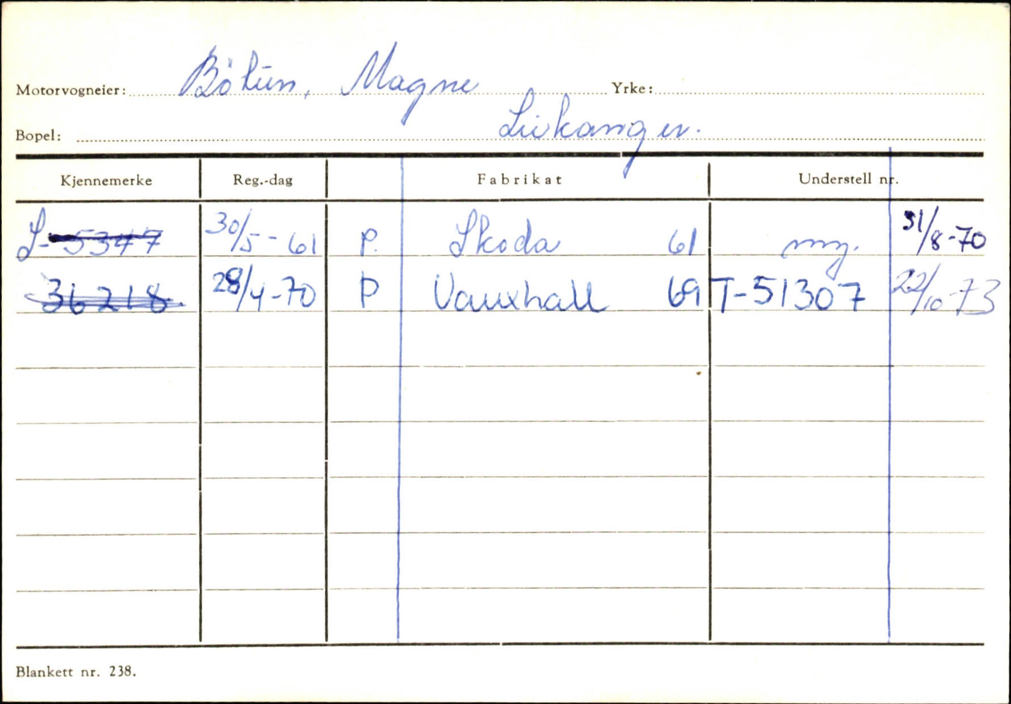 Statens vegvesen, Sogn og Fjordane vegkontor, AV/SAB-A-5301/4/F/L0126: Eigarregister Fjaler M-Å. Leikanger A-Å, 1945-1975, p. 956