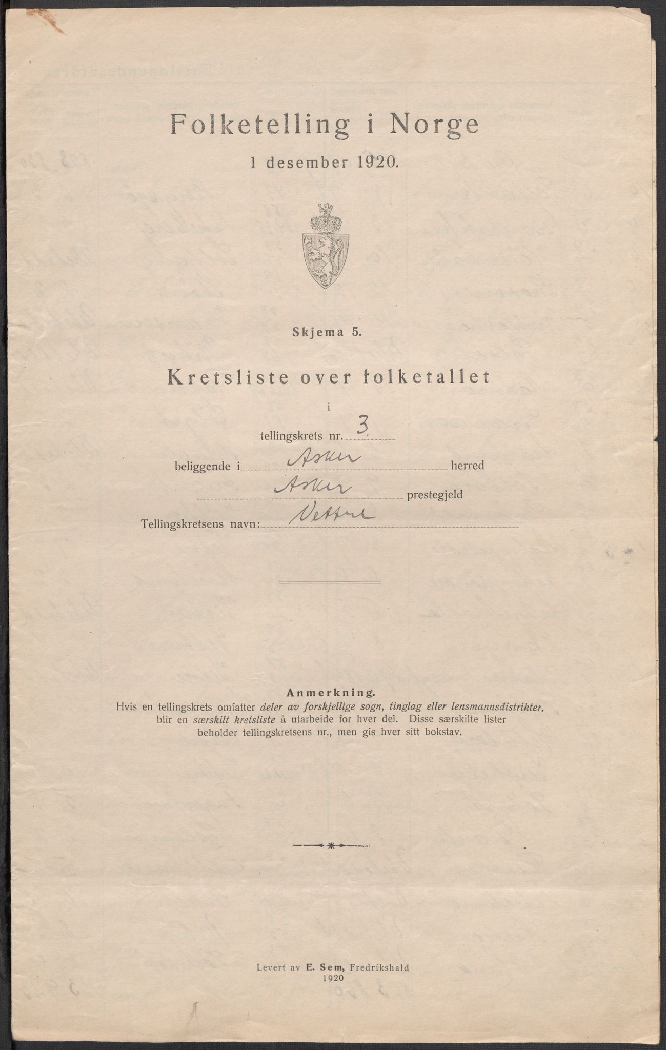 SAO, 1920 census for Asker, 1920, p. 21