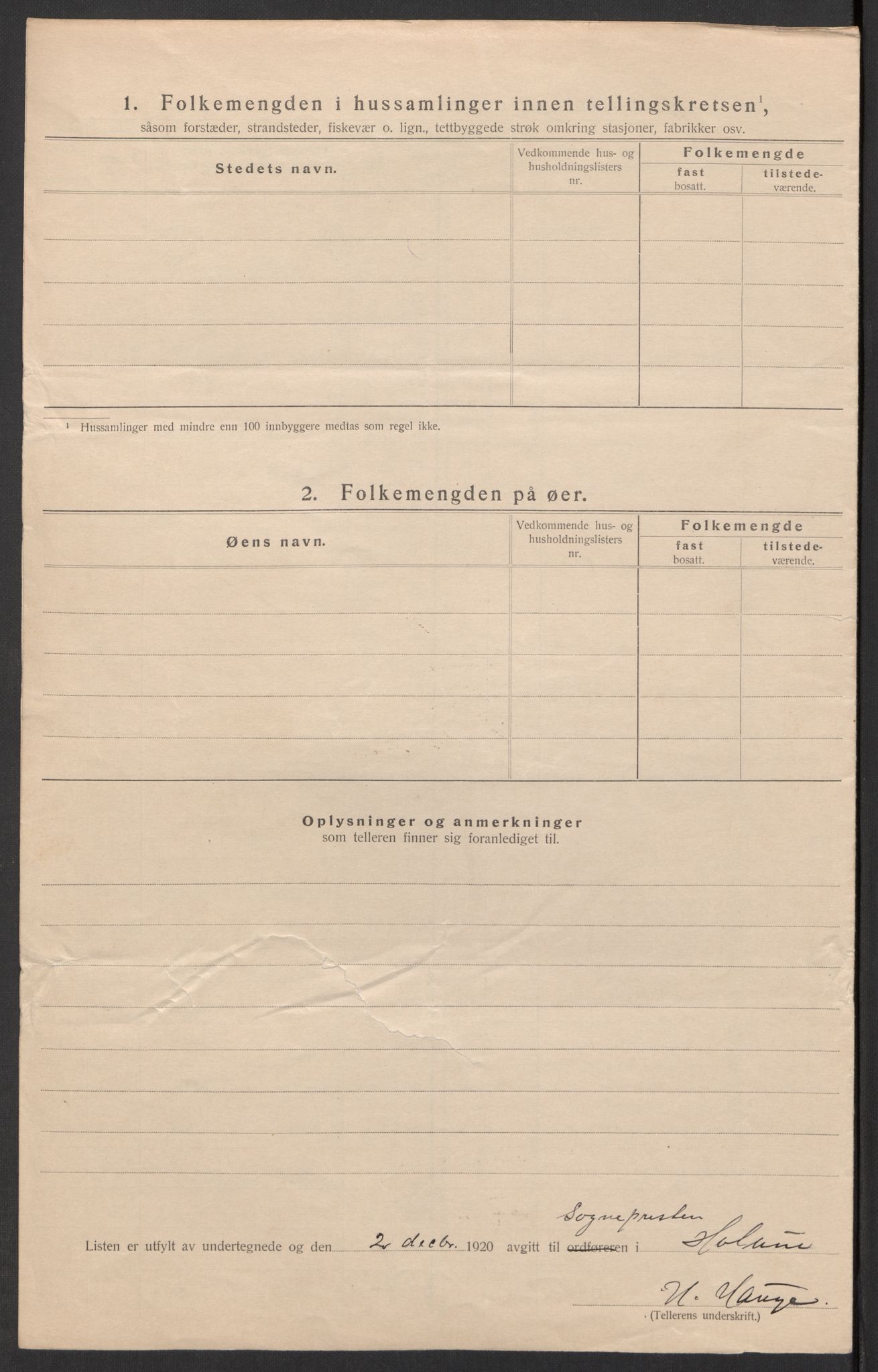 SAK, 1920 census for Holum, 1920, p. 48