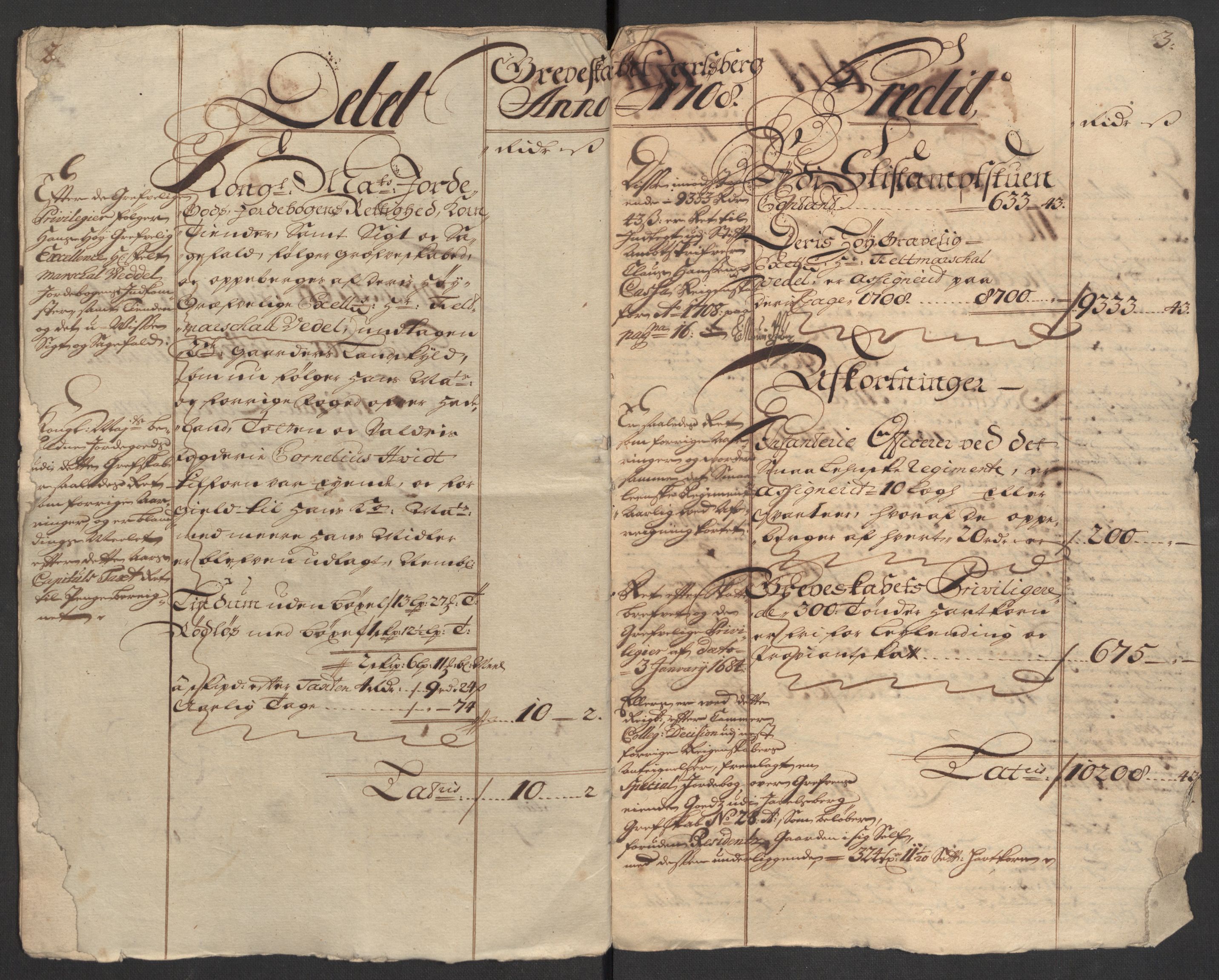 Rentekammeret inntil 1814, Reviderte regnskaper, Fogderegnskap, AV/RA-EA-4092/R32/L1873: Fogderegnskap Jarlsberg grevskap, 1708, p. 12