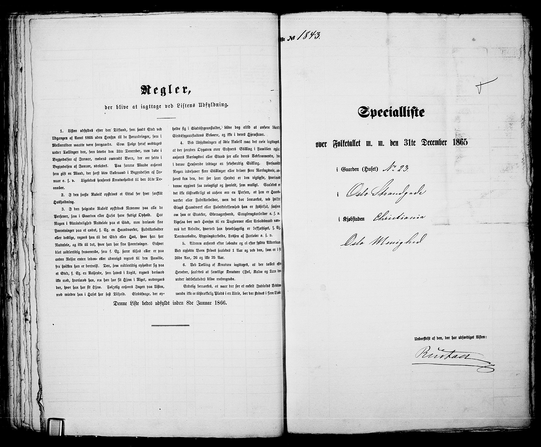 RA, 1865 census for Kristiania, 1865, p. 4139