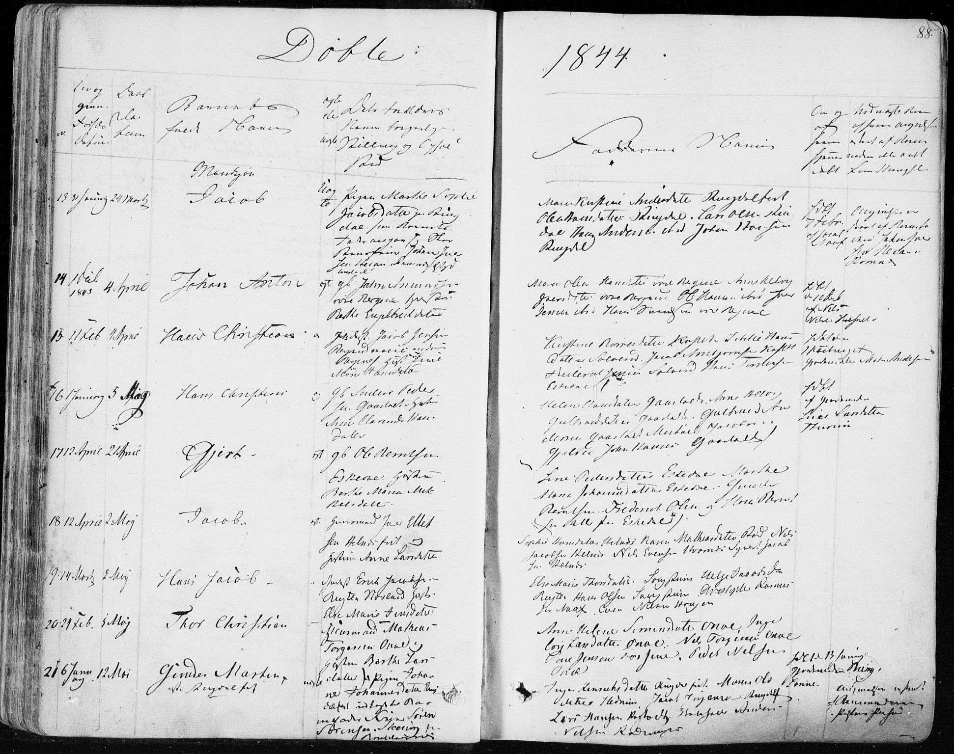 Hedrum kirkebøker, AV/SAKO-A-344/F/Fa/L0005: Parish register (official) no. I 5, 1835-1848, p. 88