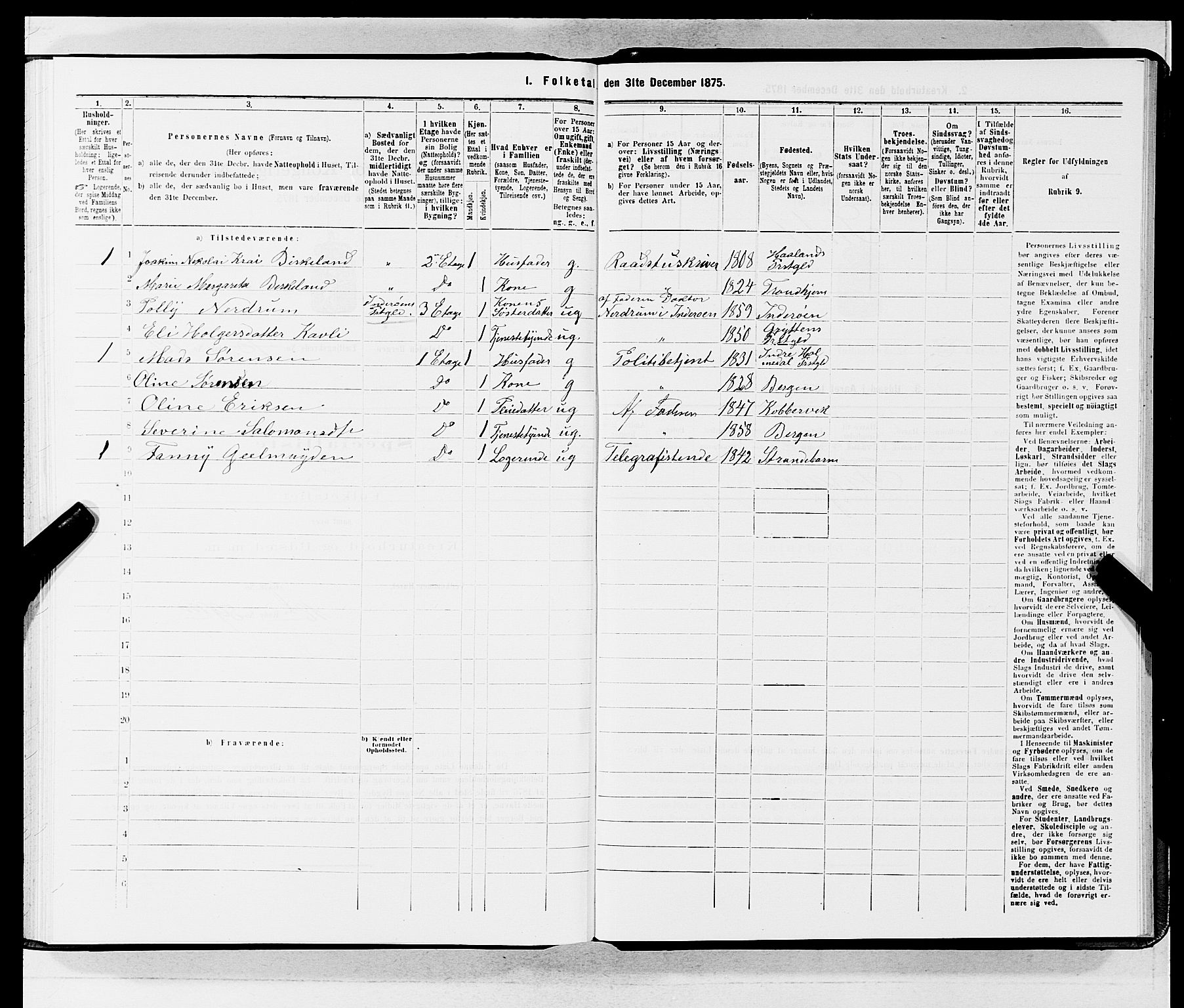 SAB, 1875 census for 1301 Bergen, 1875, p. 4035