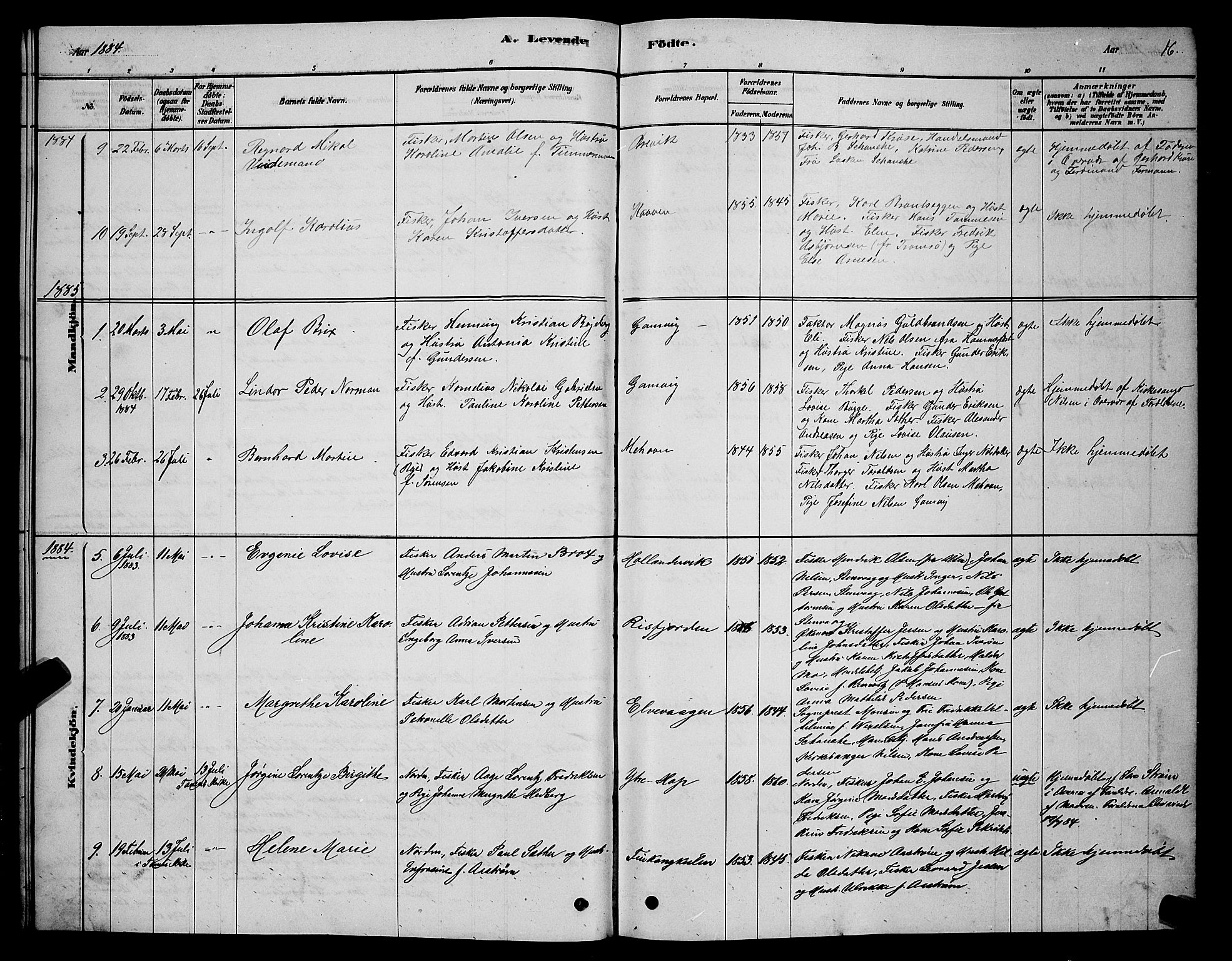 Tana sokneprestkontor, SATØ/S-1334/H/Hb/L0005klokker: Parish register (copy) no. 5, 1878-1891, p. 16