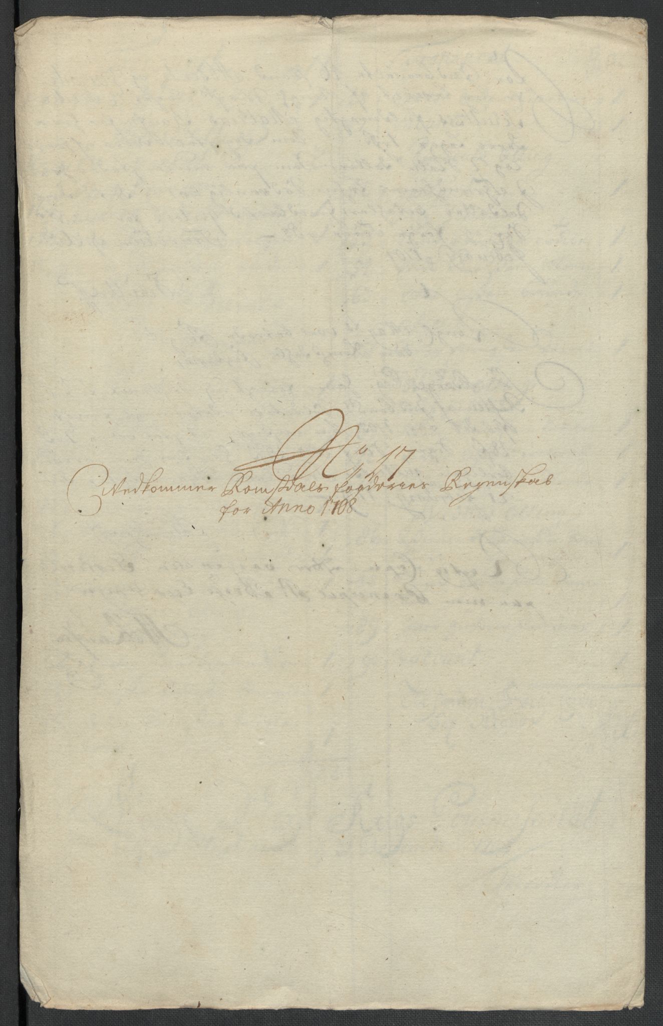 Rentekammeret inntil 1814, Reviderte regnskaper, Fogderegnskap, RA/EA-4092/R55/L3658: Fogderegnskap Romsdal, 1707-1708, p. 309