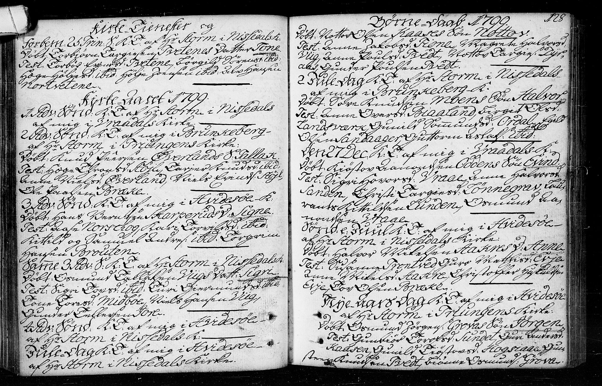 Kviteseid kirkebøker, SAKO/A-276/F/Fa/L0003: Parish register (official) no. I 3, 1787-1799, p. 128