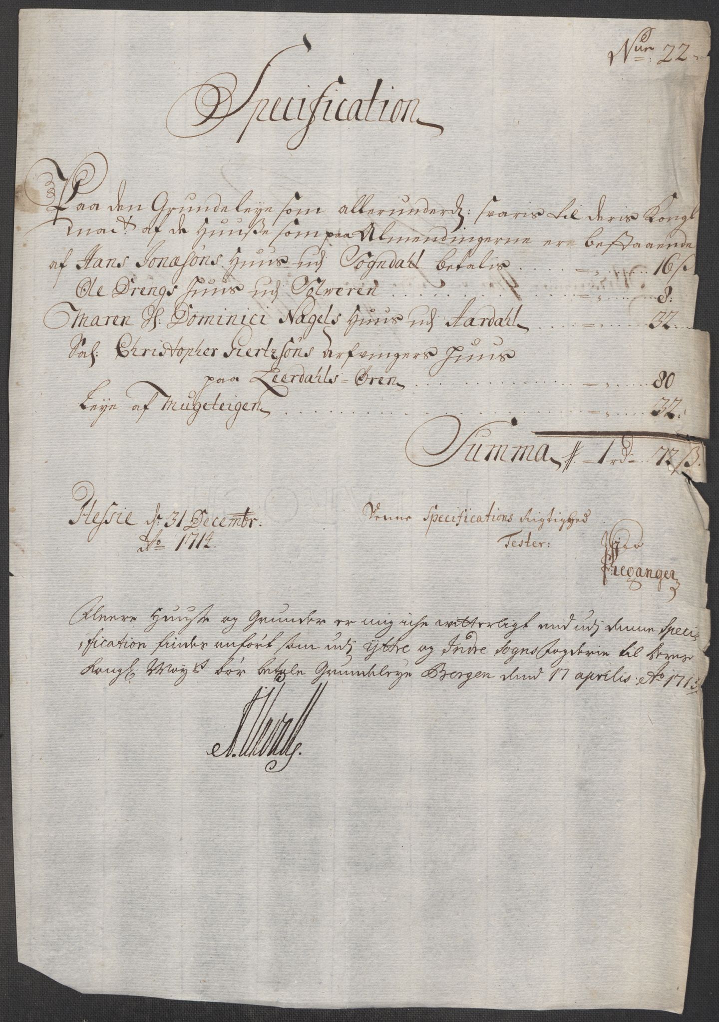 Rentekammeret inntil 1814, Reviderte regnskaper, Fogderegnskap, AV/RA-EA-4092/R52/L3319: Fogderegnskap Sogn, 1713-1714, p. 819