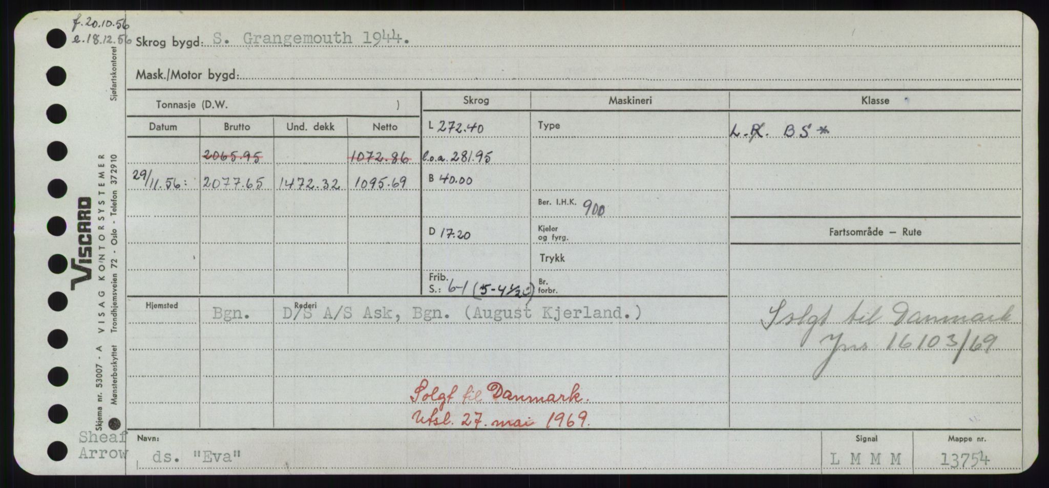 Sjøfartsdirektoratet med forløpere, Skipsmålingen, RA/S-1627/H/Hd/L0009: Fartøy, E, p. 593