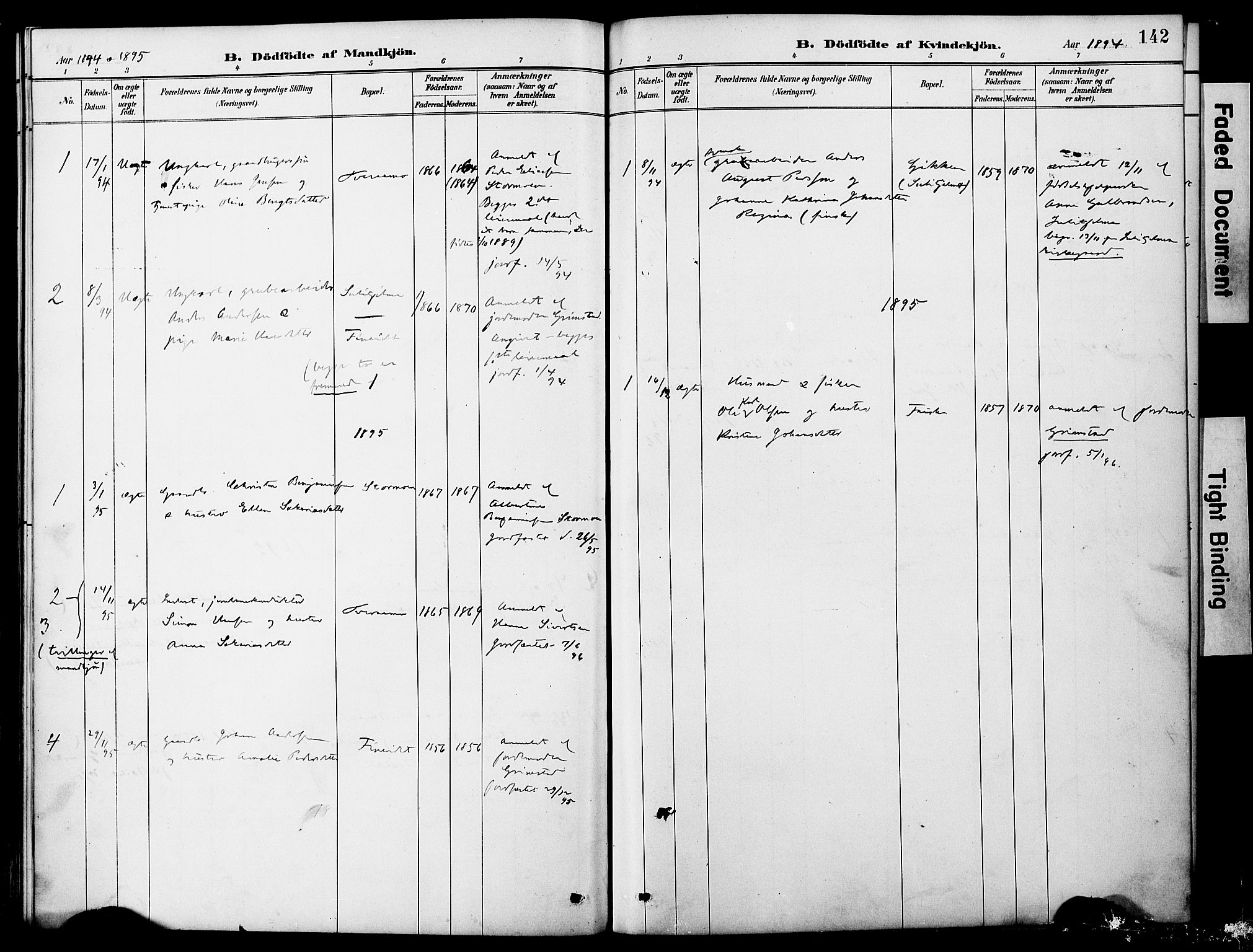 Ministerialprotokoller, klokkerbøker og fødselsregistre - Nordland, AV/SAT-A-1459/849/L0690: Parish register (official) no. 849A02, 1890-1897, p. 142