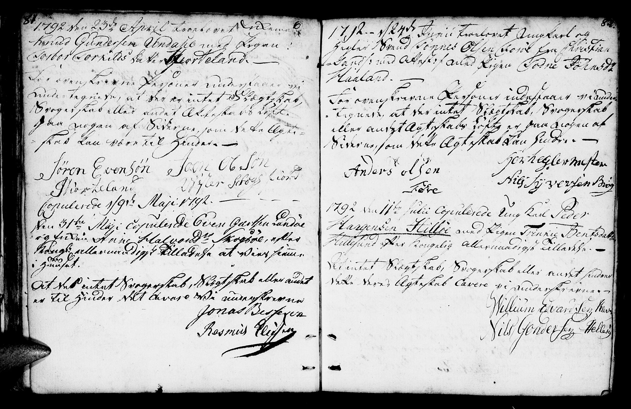 Mandal sokneprestkontor, SAK/1111-0030/F/Fa/Faa/L0007: Parish register (official) no. A 7, 1783-1818, p. 81-82