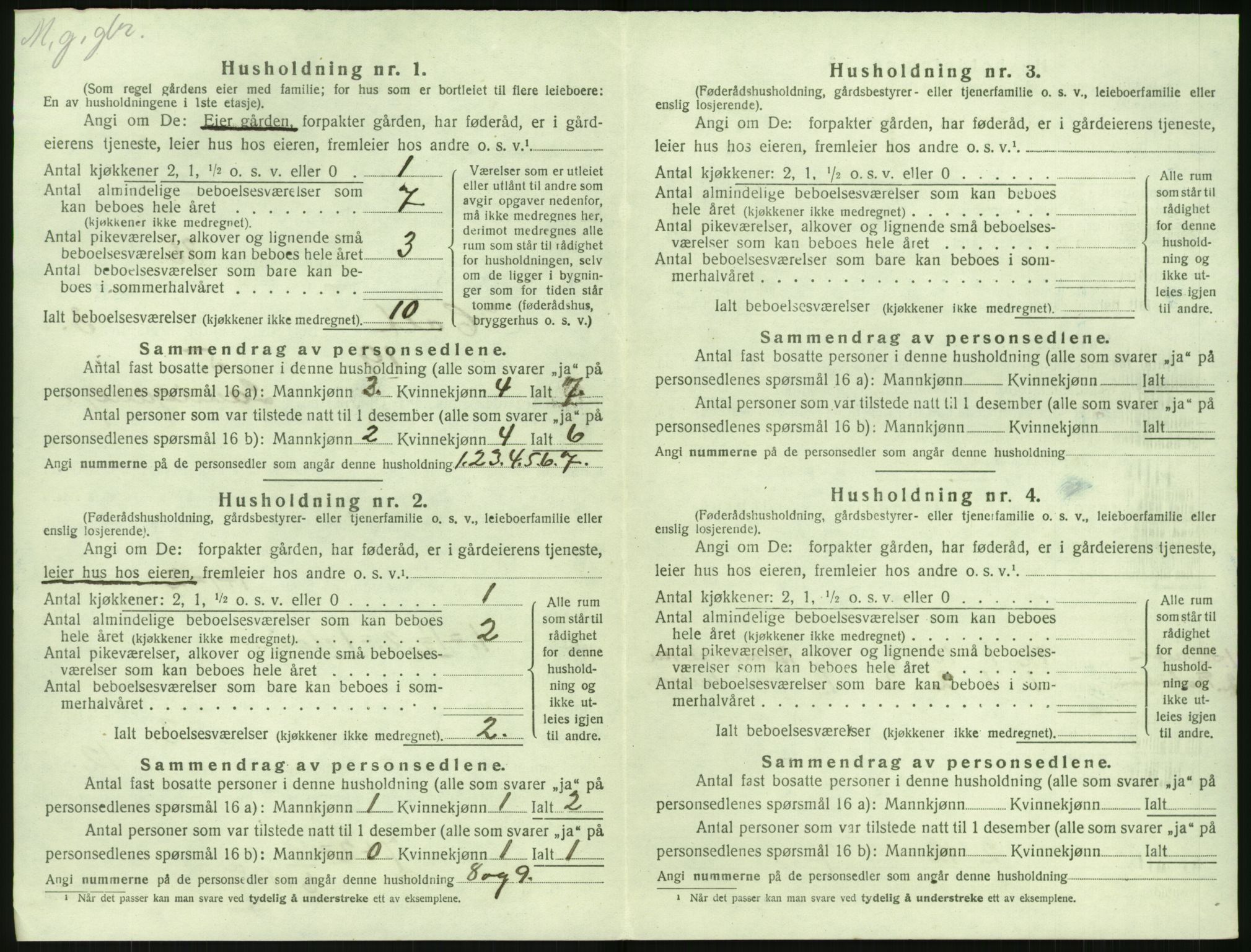 SAK, 1920 census for Holt, 1920, p. 305