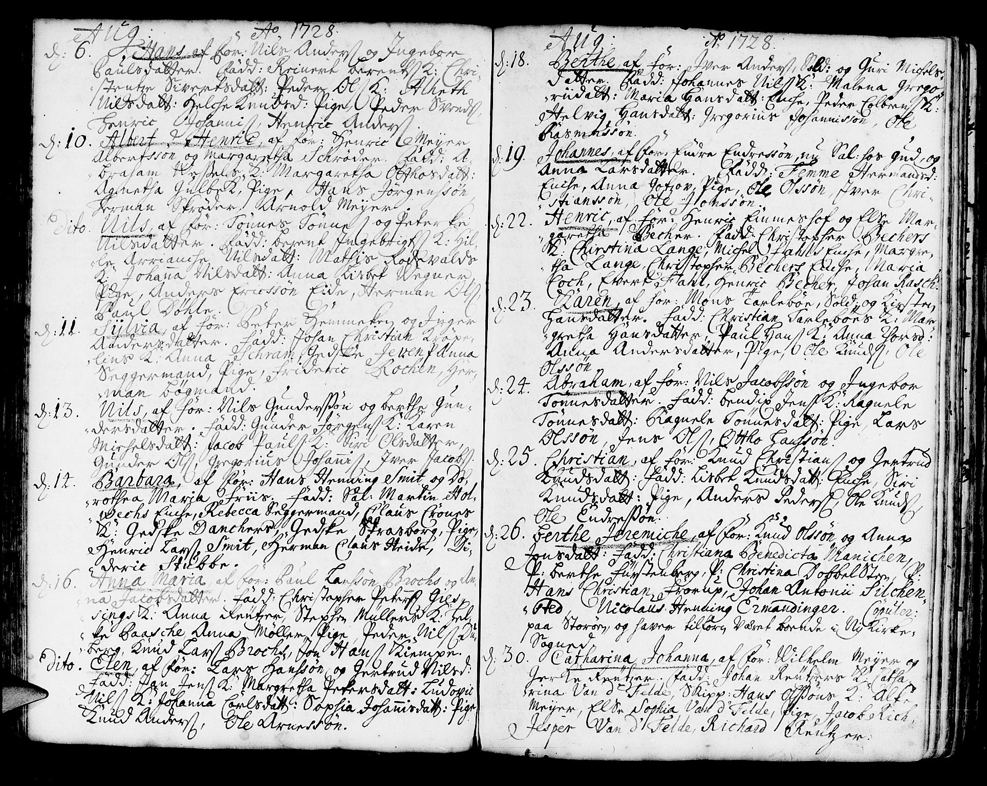 Korskirken sokneprestembete, AV/SAB-A-76101/H/Haa/L0004: Parish register (official) no. A 4, 1720-1750, p. 82