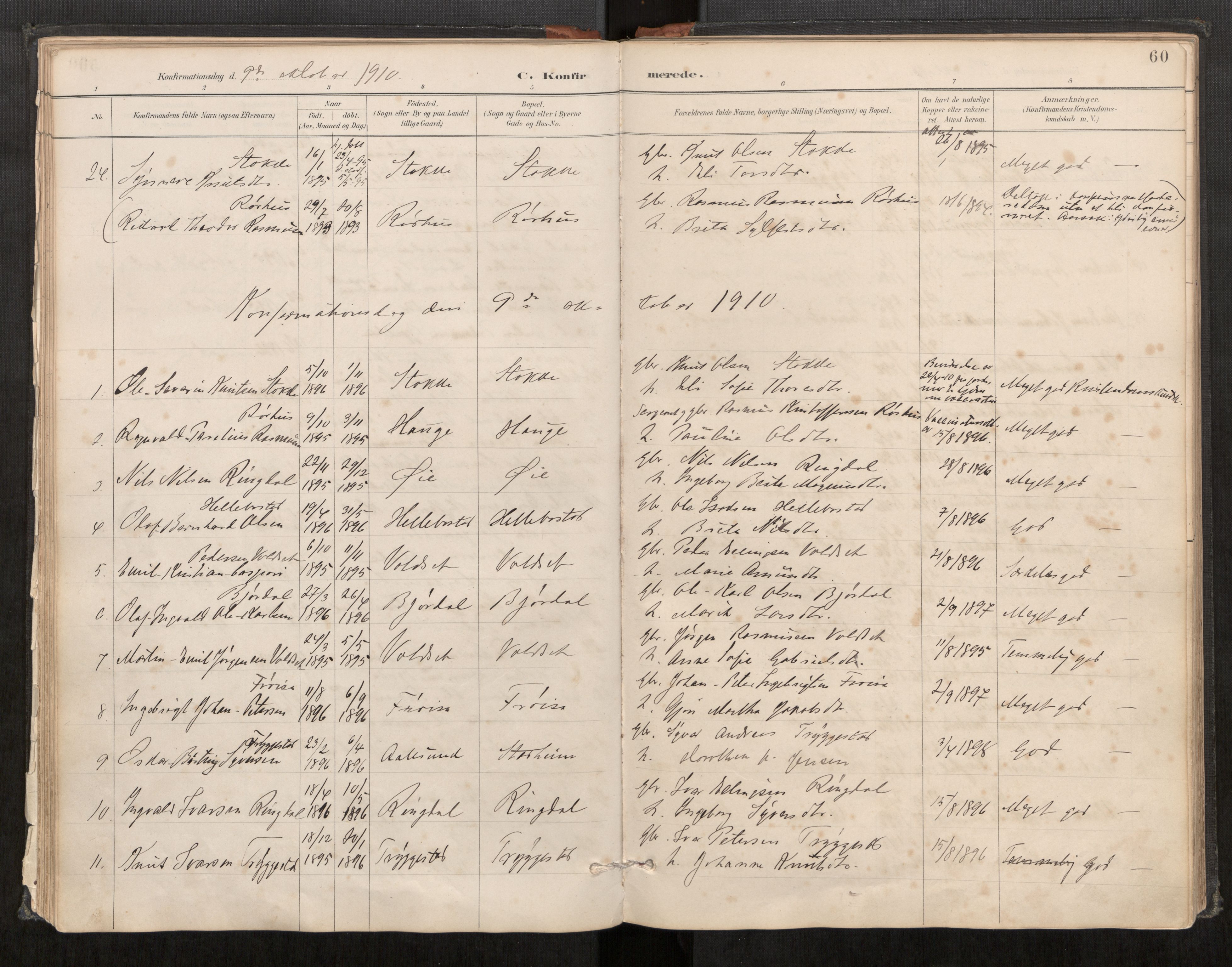 Sunnylven sokneprestkontor, AV/SAT-A-1007: Parish register (official) no. 517A09, 1887-1910, p. 60