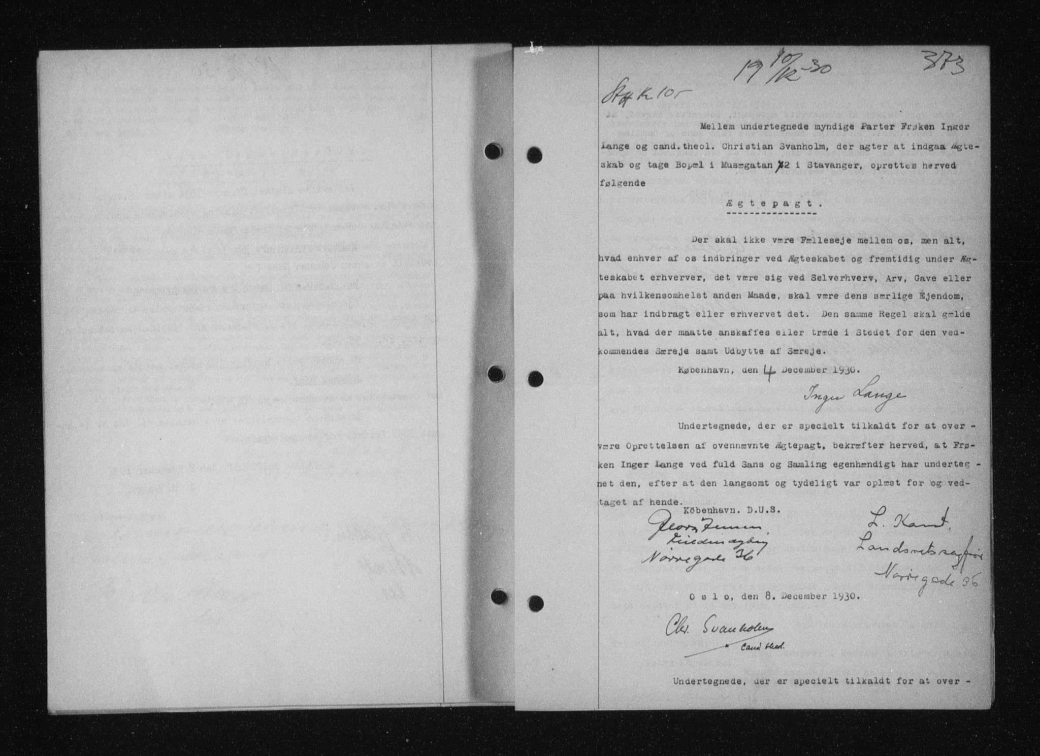 Stavanger byfogd, SAST/A-101408/001/4/41/410/410BB/L0058: Mortgage book no. 48, 1930-1931, Deed date: 10.12.1930