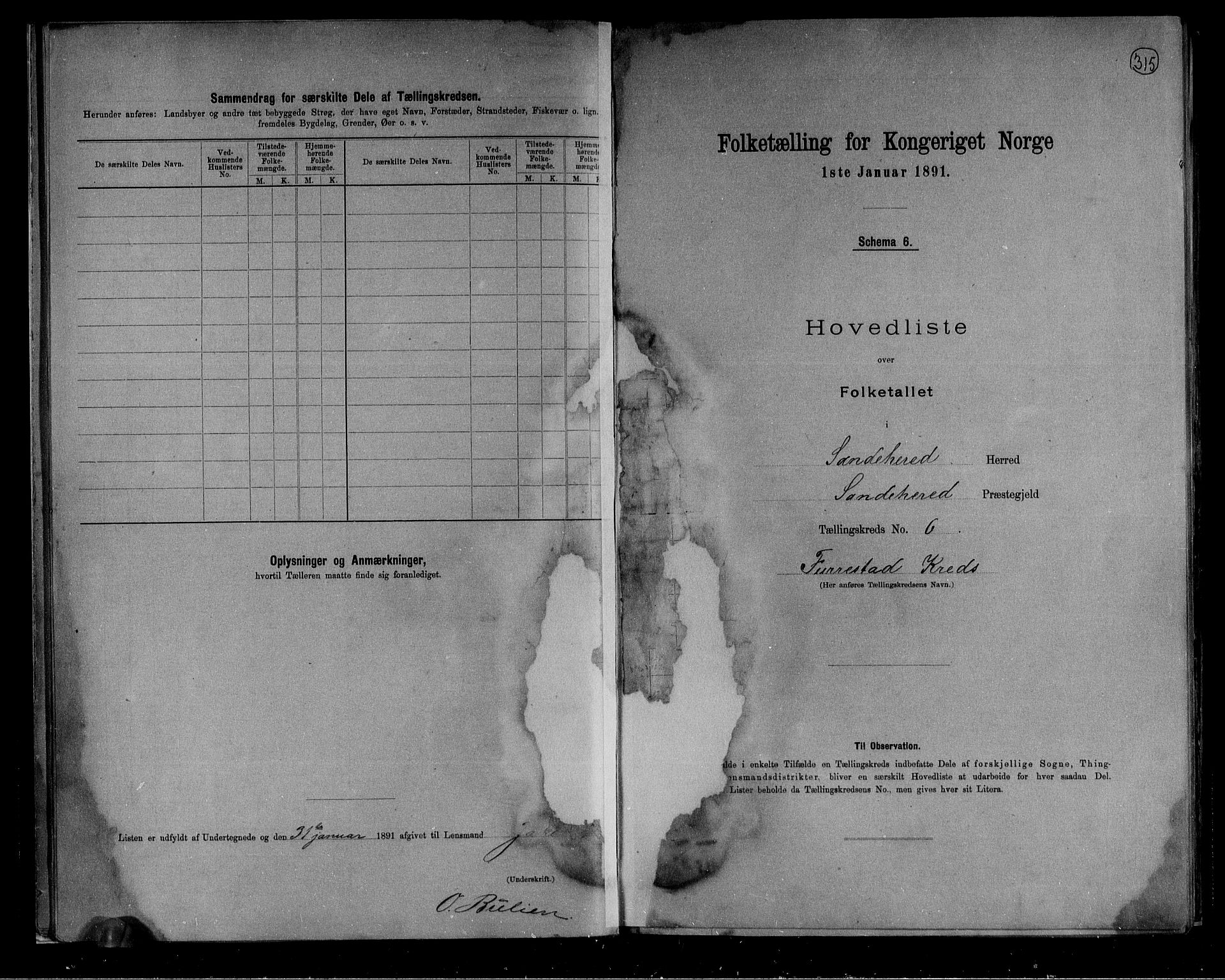 RA, 1891 census for 0724 Sandeherred, 1891, p. 20