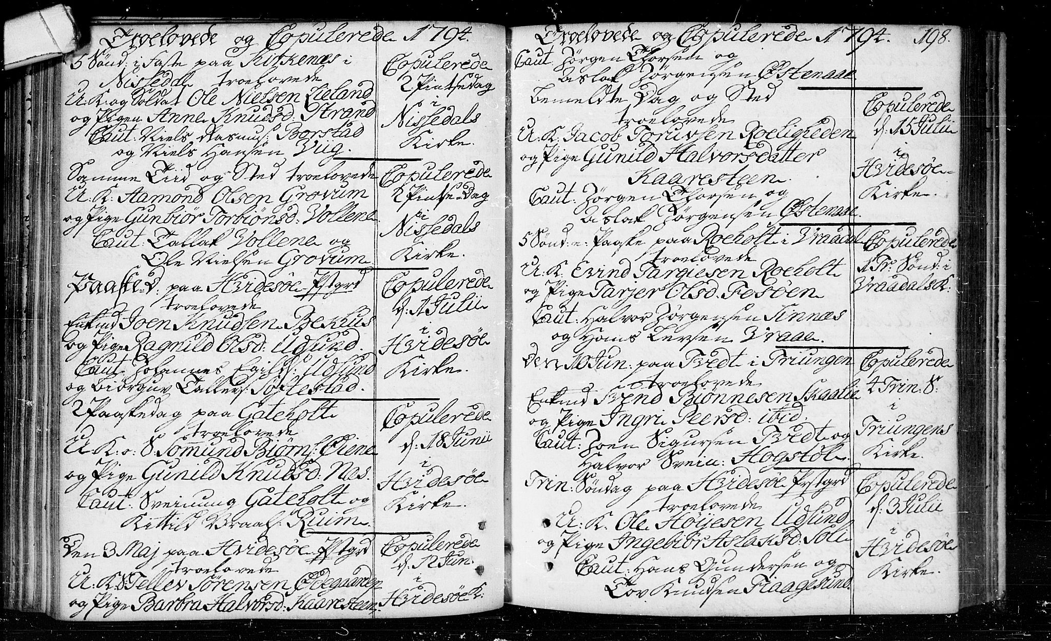 Kviteseid kirkebøker, AV/SAKO-A-276/F/Fa/L0003: Parish register (official) no. I 3, 1787-1799, p. 198