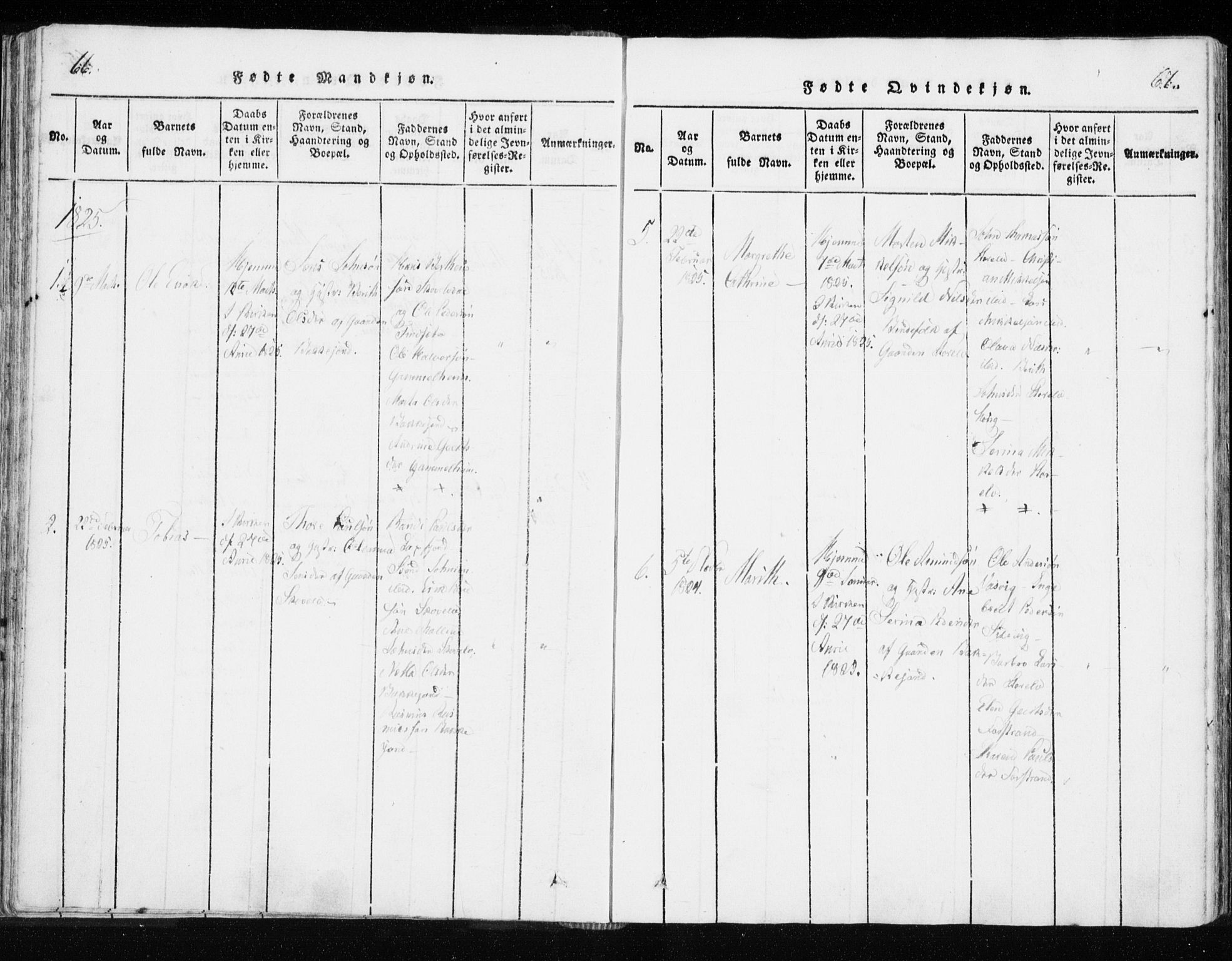 Tranøy sokneprestkontor, AV/SATØ-S-1313/I/Ia/Iaa/L0004kirke: Parish register (official) no. 4, 1820-1829, p. 66-67