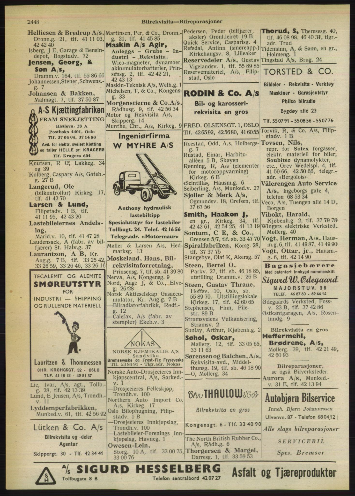 Kristiania/Oslo adressebok, PUBL/-, 1950, p. 2448
