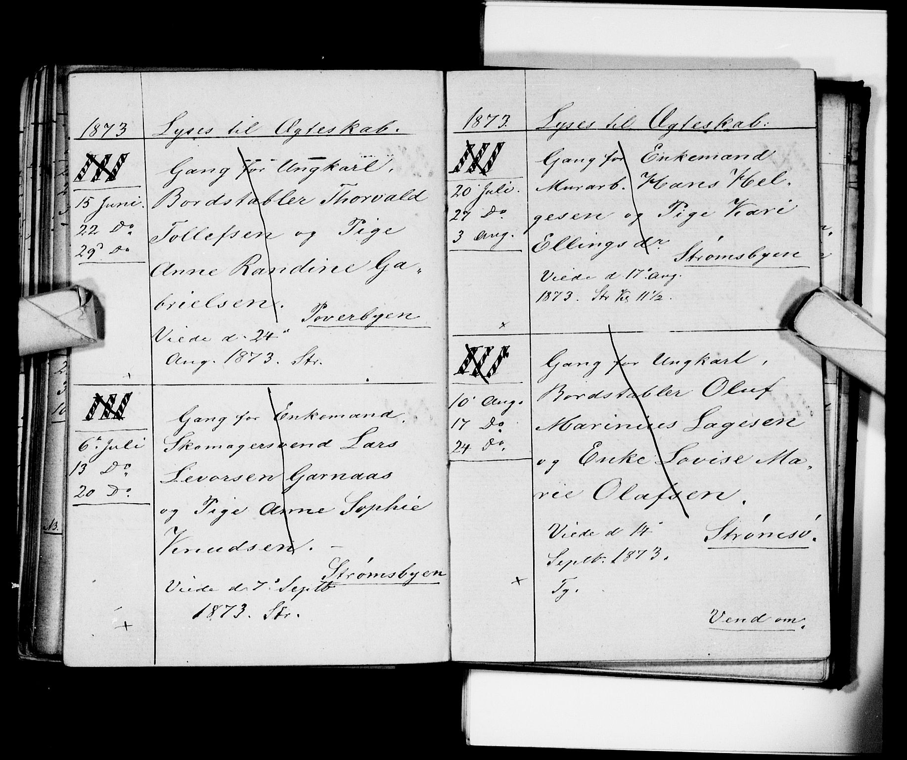 Strømsø kirkebøker, AV/SAKO-A-246/H/Ha/L0003: Banns register no. 3, 1866-1874