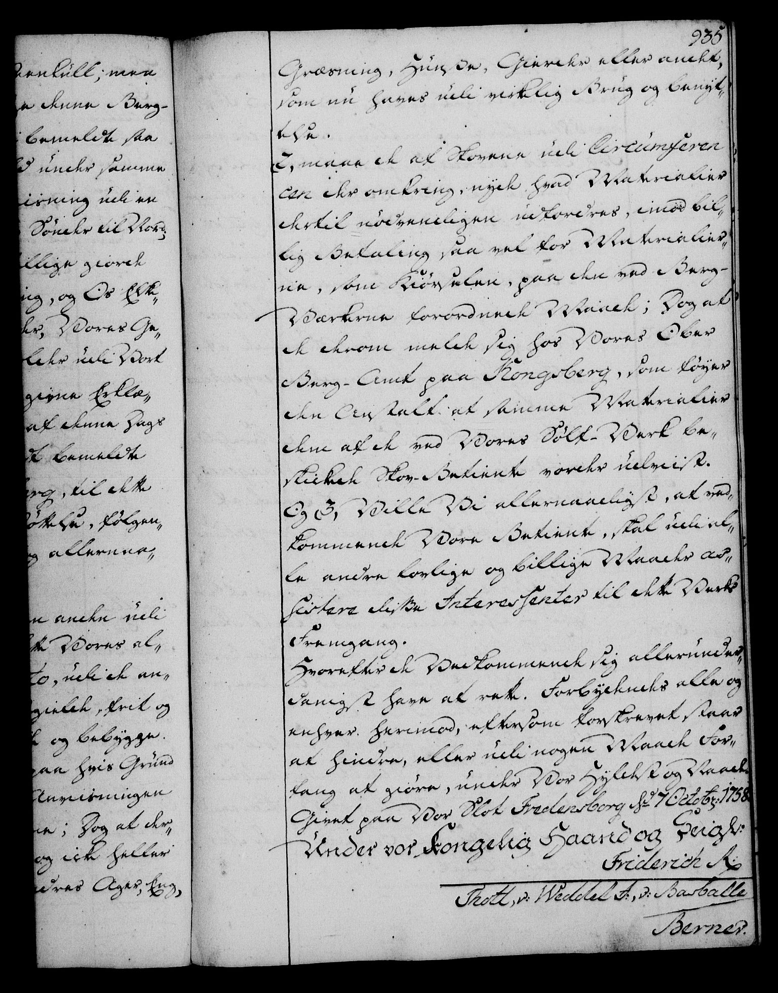 Rentekammeret, Kammerkanselliet, RA/EA-3111/G/Gg/Gga/L0006: Norsk ekspedisjonsprotokoll med register (merket RK 53.6), 1749-1759, p. 935