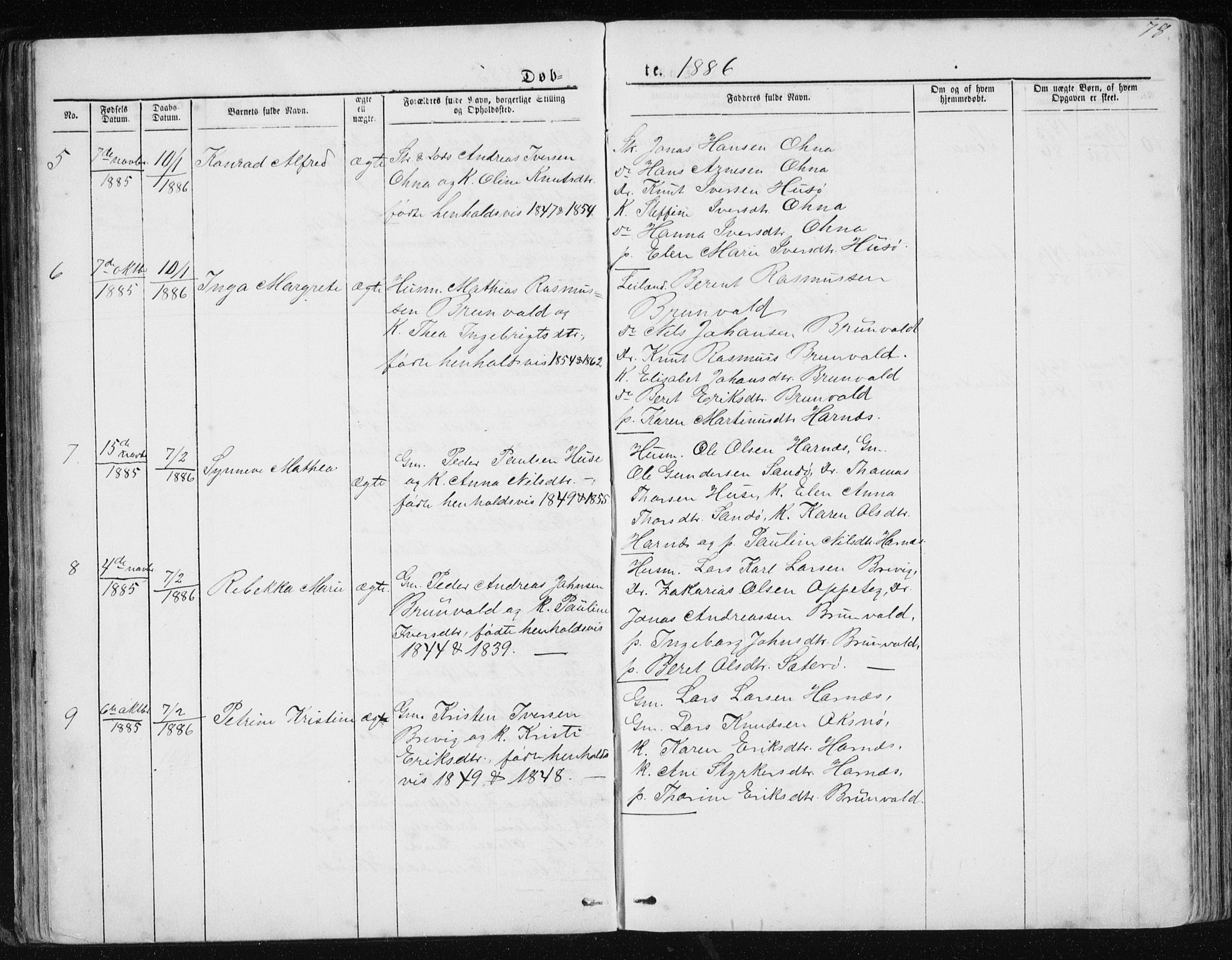 Ministerialprotokoller, klokkerbøker og fødselsregistre - Møre og Romsdal, AV/SAT-A-1454/561/L0732: Parish register (copy) no. 561C02, 1867-1900, p. 78