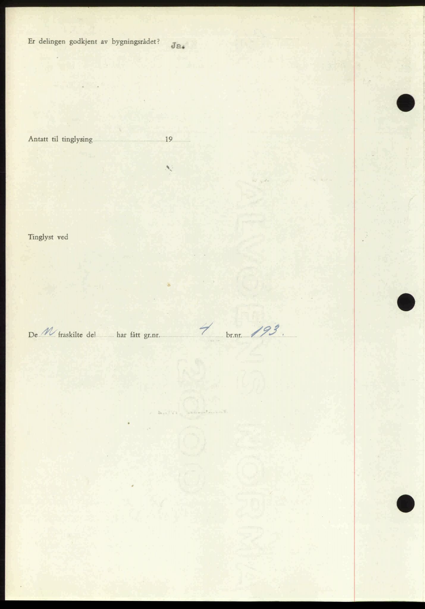 Follo sorenskriveri, SAO/A-10274/G/Ga/Gaa/L0085: Mortgage book no. I 85, 1948-1948, Diary no: : 3904/1948