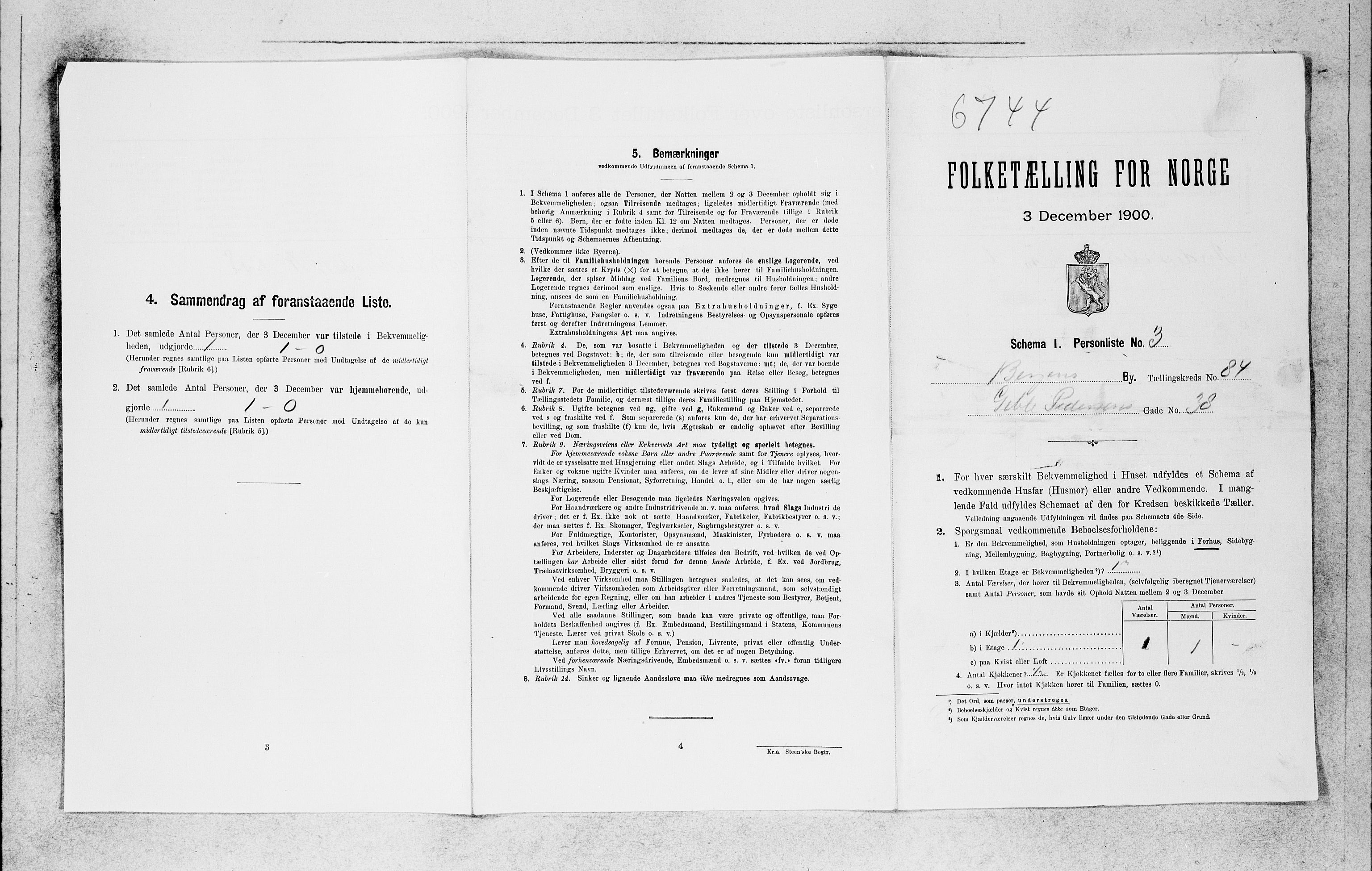 SAB, 1900 census for Bergen, 1900, p. 17941