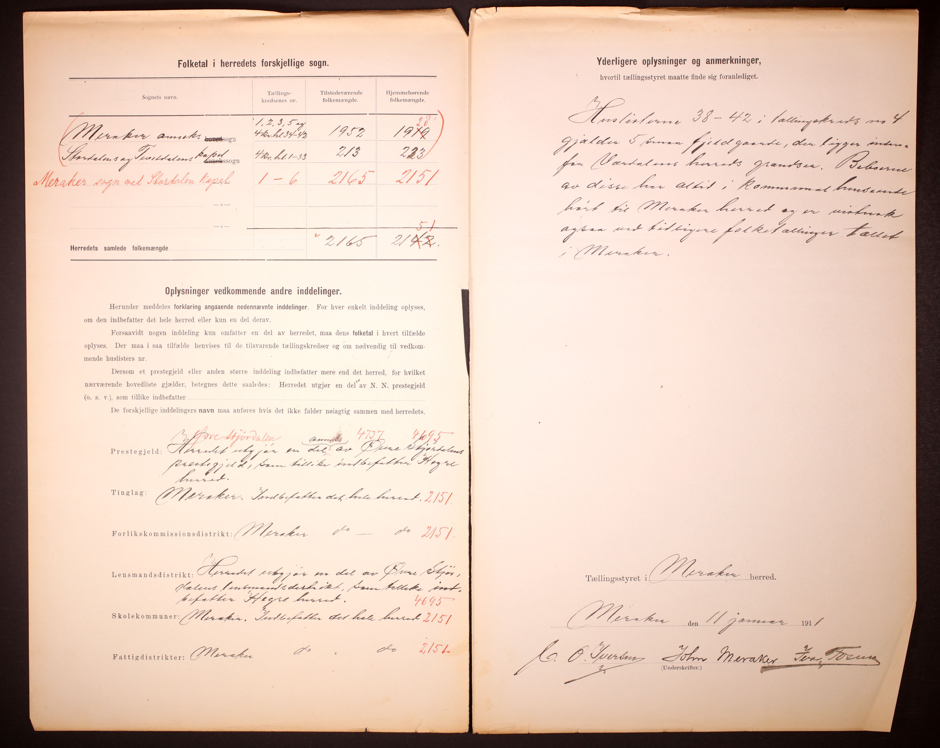 RA, 1910 census for Meråker, 1910, p. 3