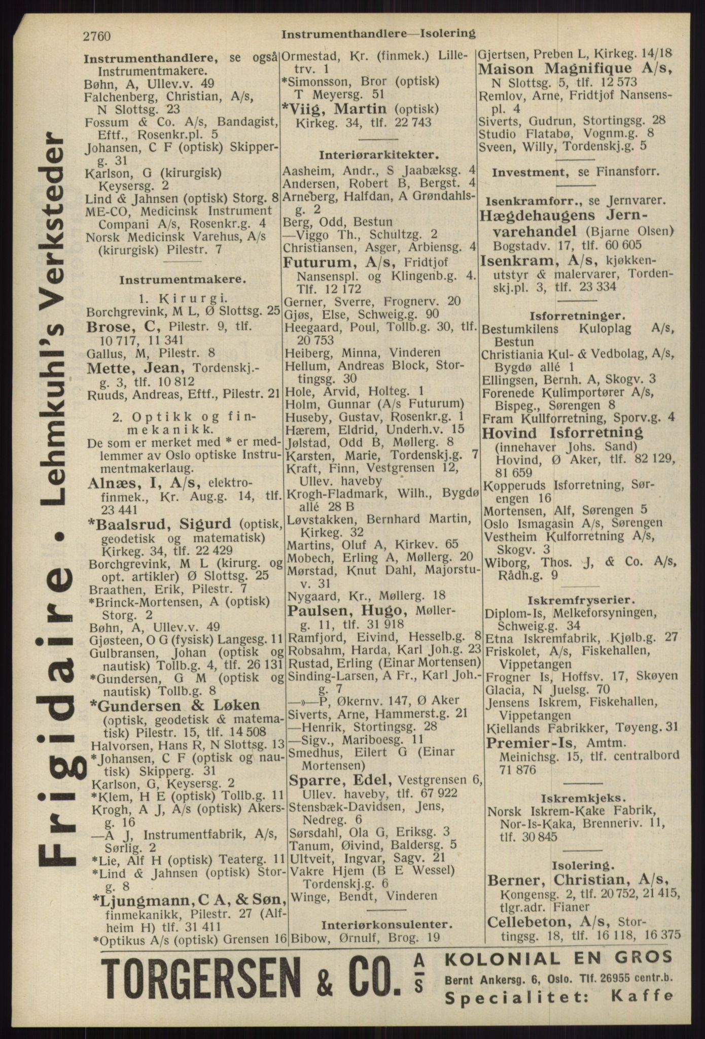 Kristiania/Oslo adressebok, PUBL/-, 1939, p. 2760