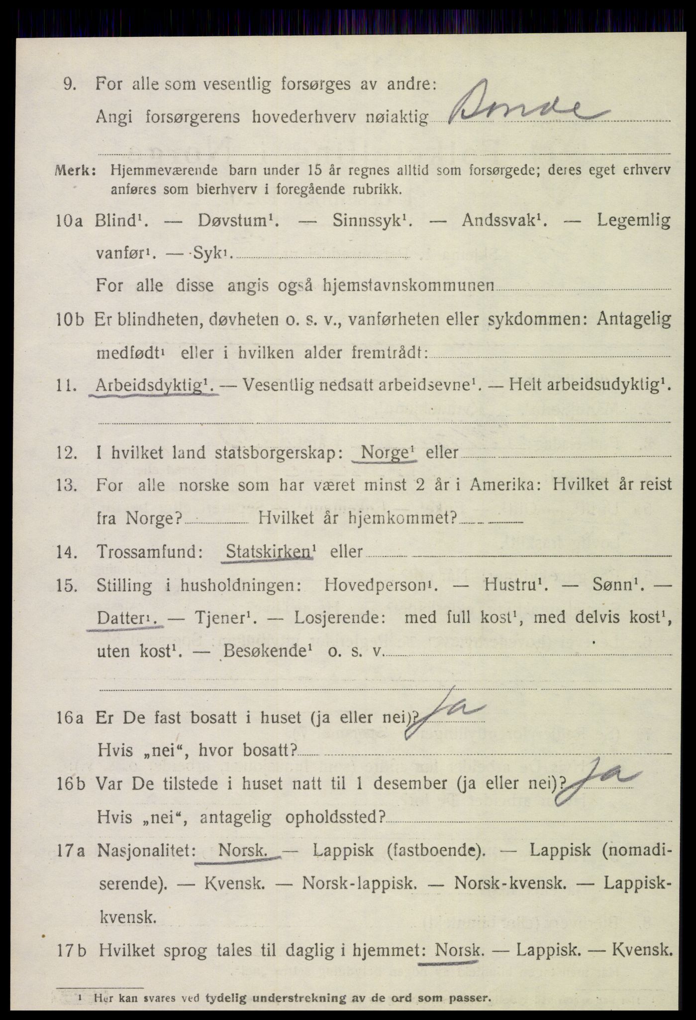 SAT, 1920 census for Stjørdal, 1920, p. 1301