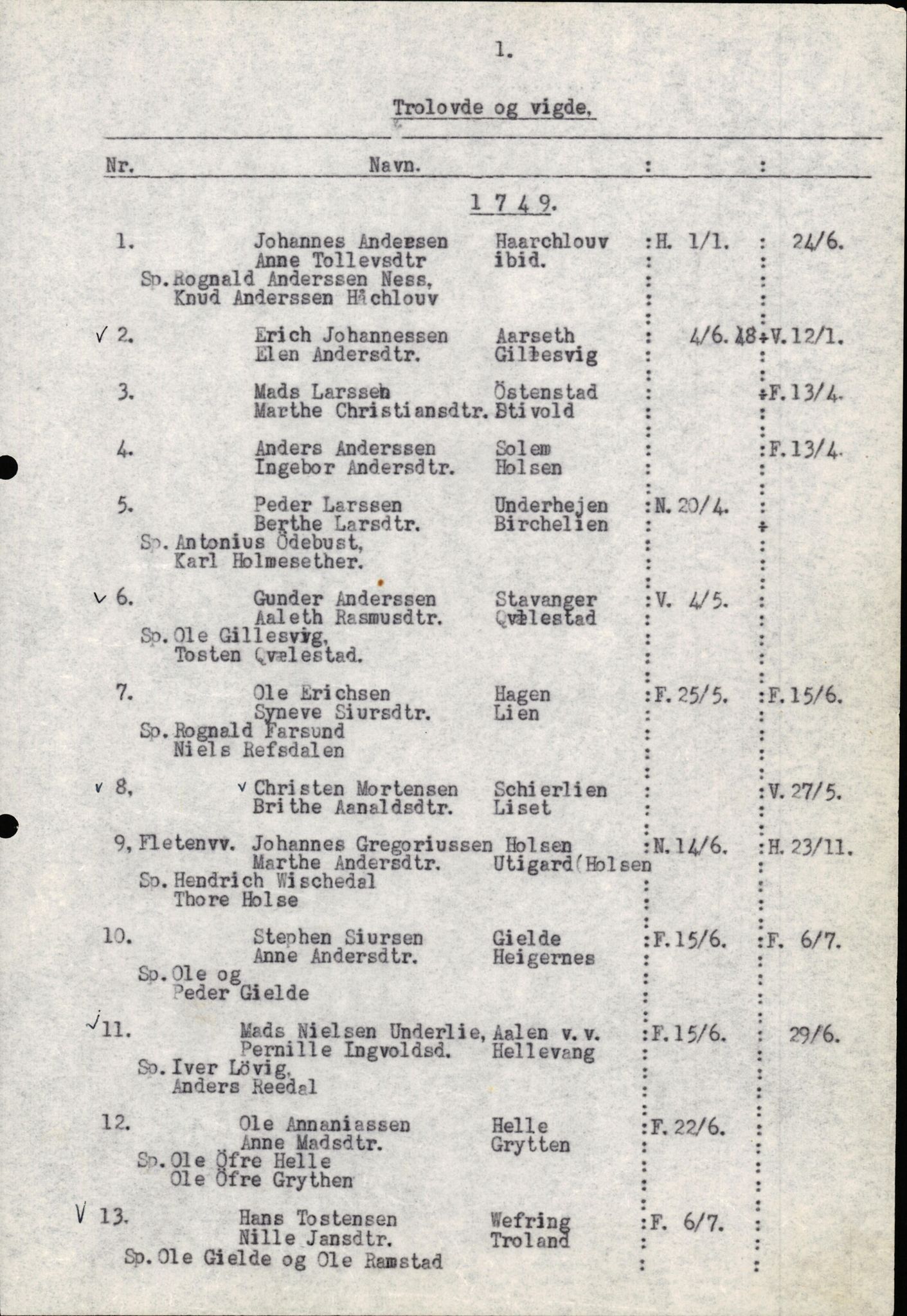 Samling av fulltekstavskrifter, SAB/FULLTEKST/B/14/0007: Førde sokneprestembete, ministerialbok nr. A 3, 1749-1764, p. 2