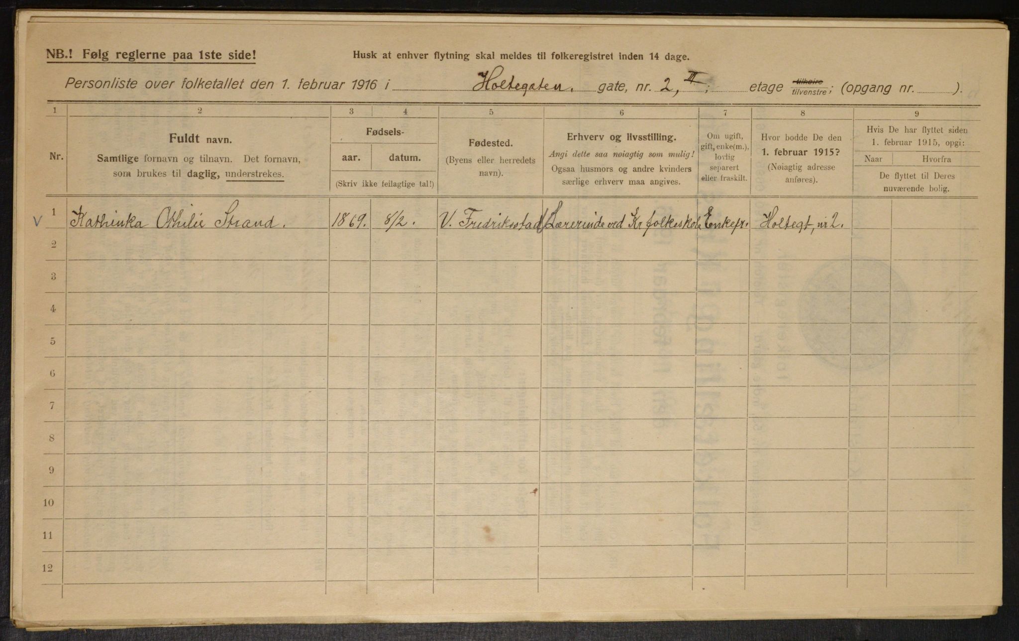 OBA, Municipal Census 1916 for Kristiania, 1916, p. 41792