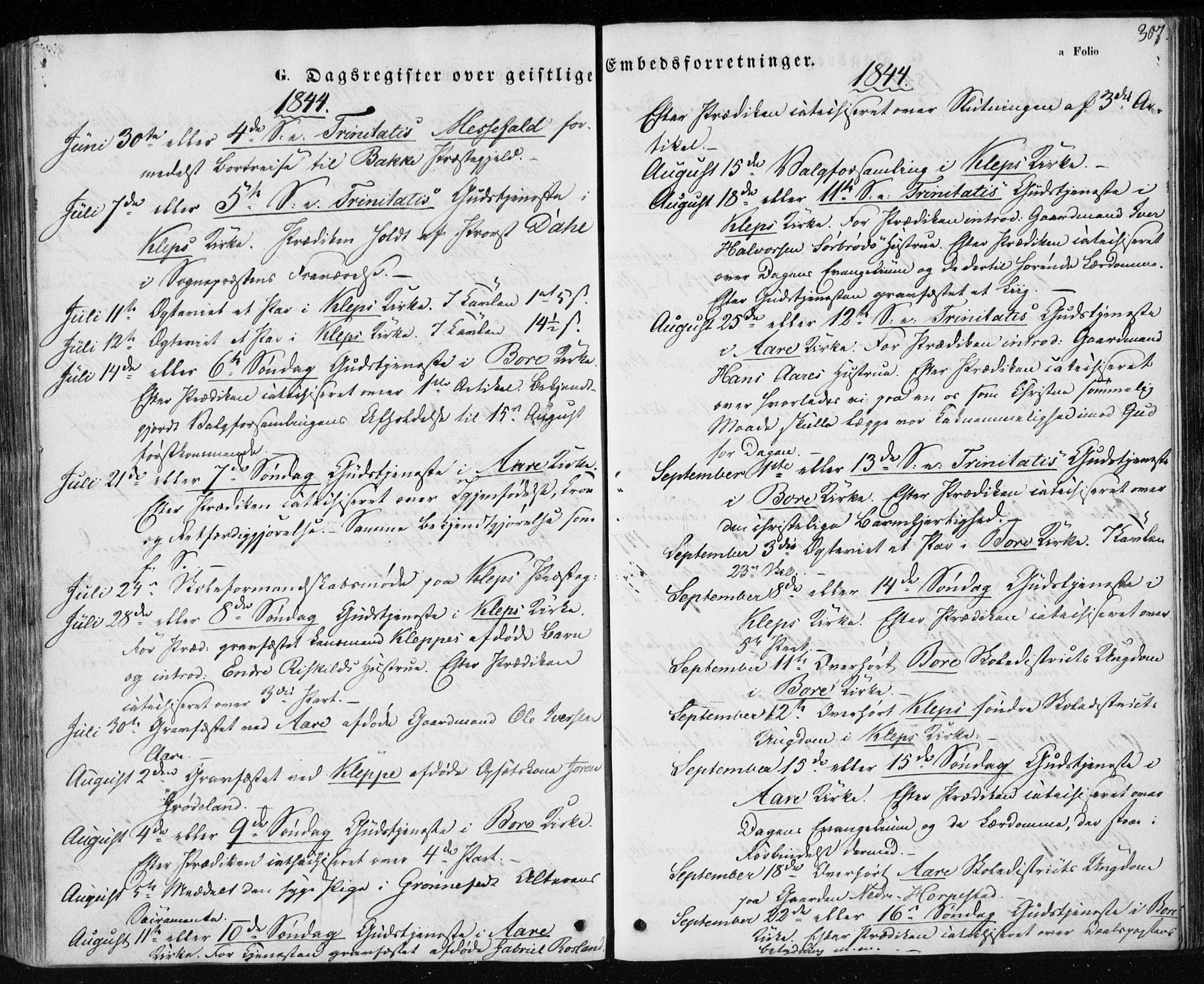 Klepp sokneprestkontor, SAST/A-101803/001/3/30BA/L0004: Parish register (official) no. A 4, 1842-1852, p. 307
