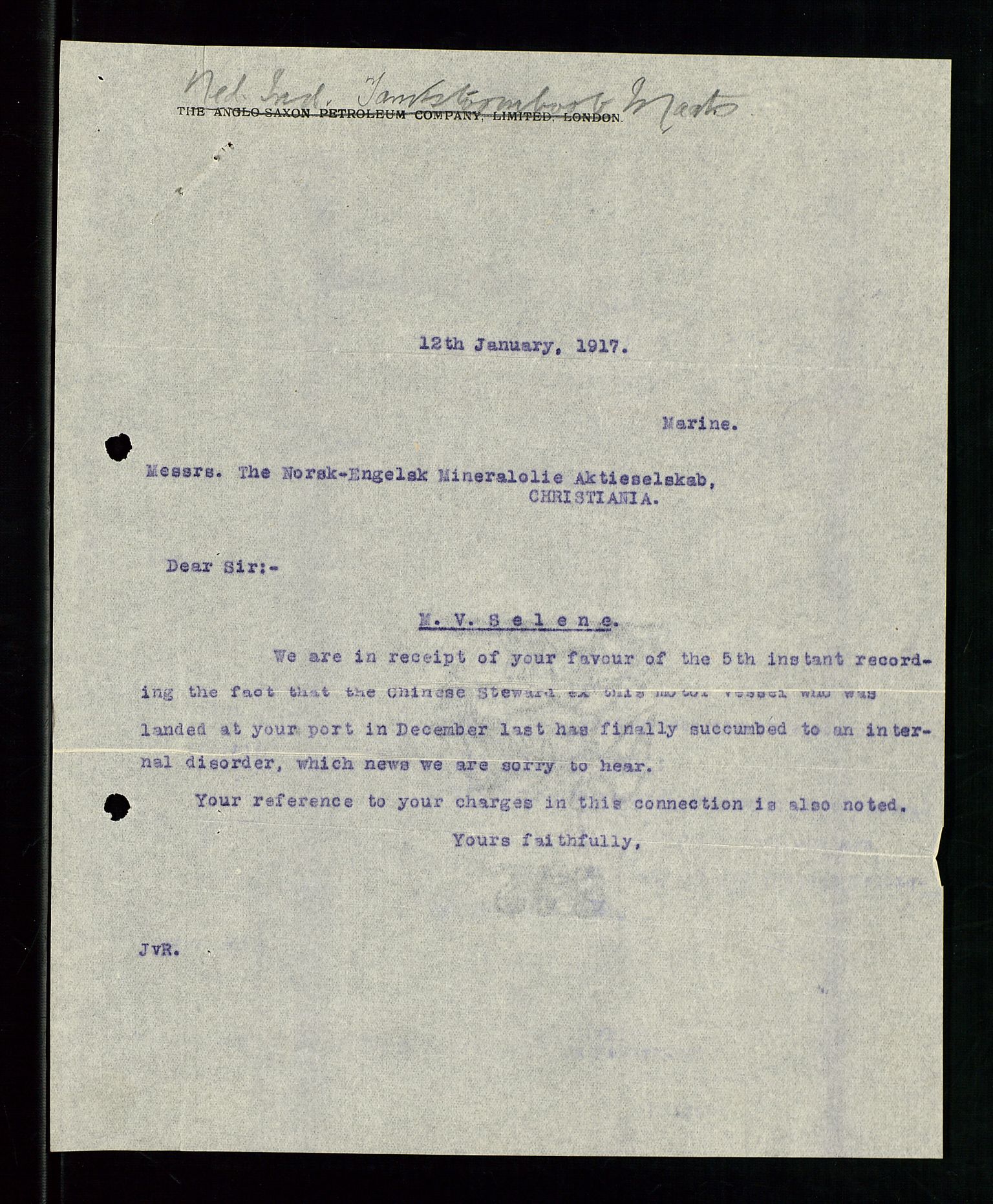 Pa 1521 - A/S Norske Shell, AV/SAST-A-101915/E/Ea/Eaa/L0001: Sjefskorrespondanse, 1917, p. 38