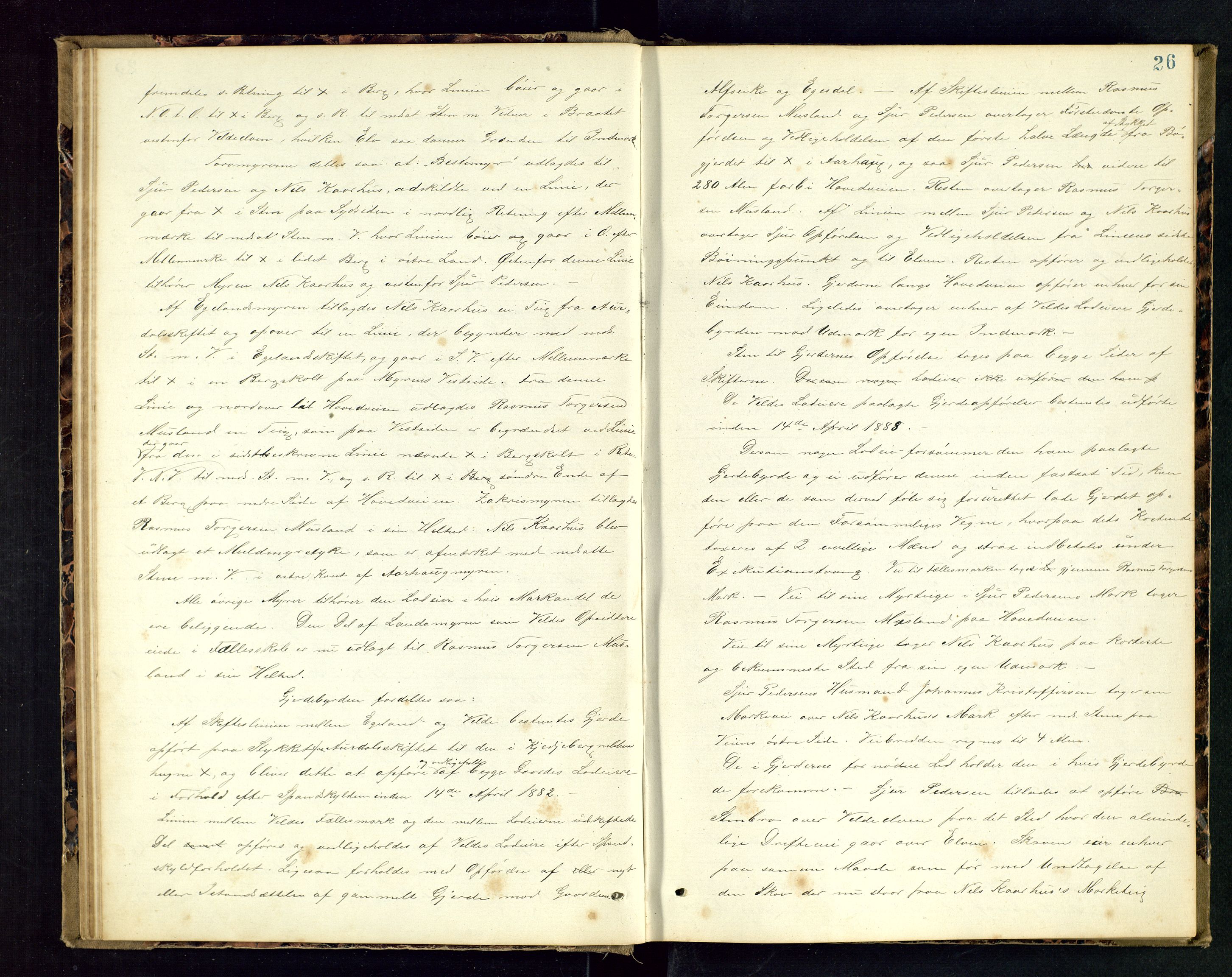 Rogaland jordskifterett, AV/SAST-A-102426/Oa/L0047: Forhandlingsprotokoll, 1879-1881, p. 26