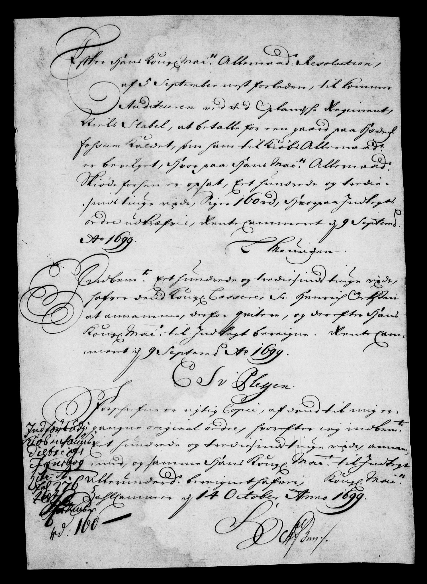 Rentekammeret inntil 1814, Realistisk ordnet avdeling, RA/EA-4070/On/L0013: [Jj 14]: Forskjellige dokumenter om krongodset i Norge, 1672-1722, p. 397