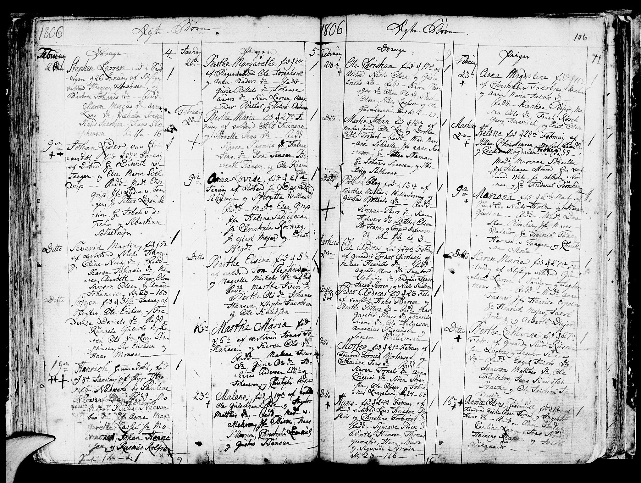 Korskirken sokneprestembete, AV/SAB-A-76101/H/Haa/L0006: Parish register (official) no. A 6, 1790-1820, p. 106