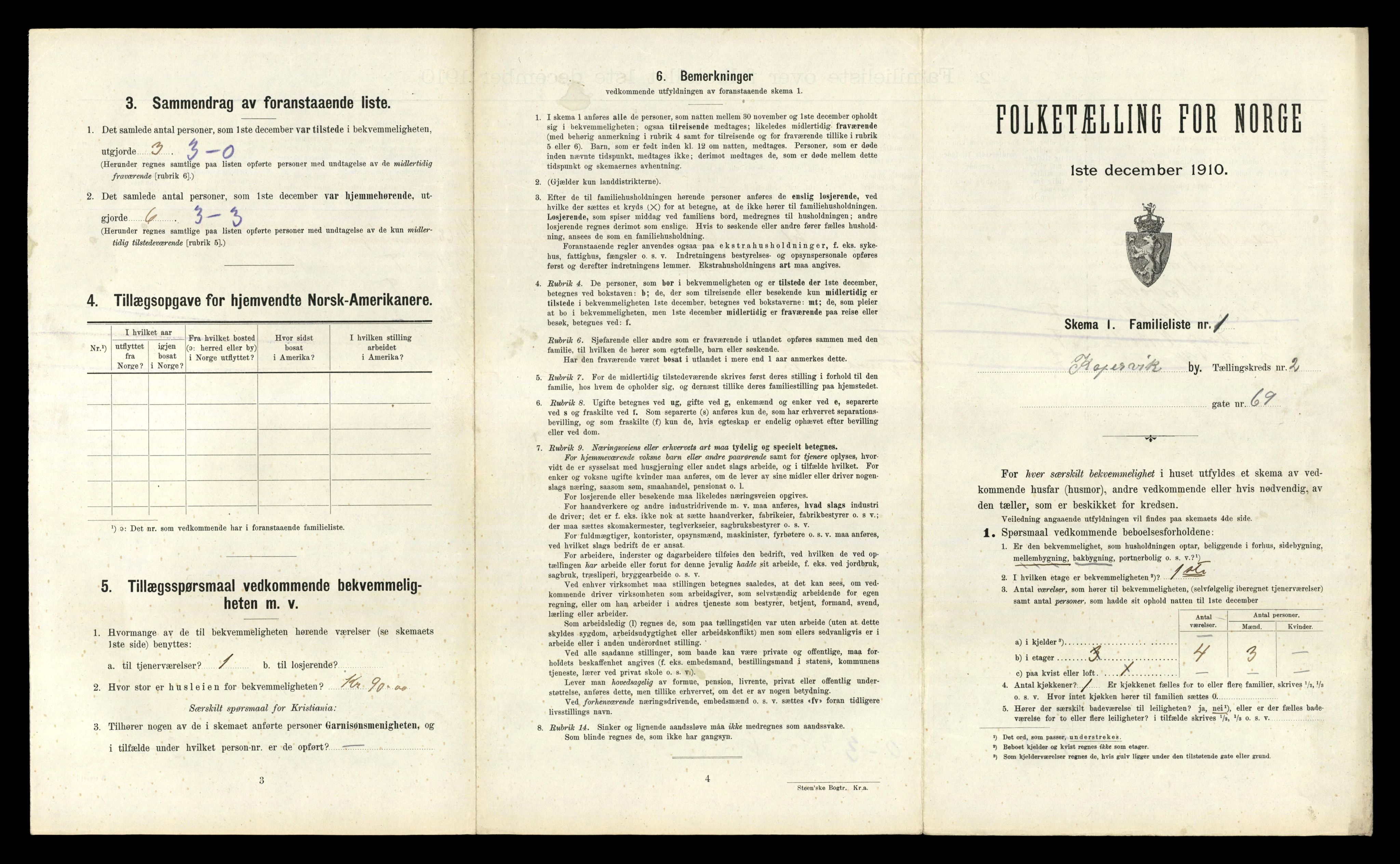 RA, 1910 census for Kopervik, 1910, p. 448