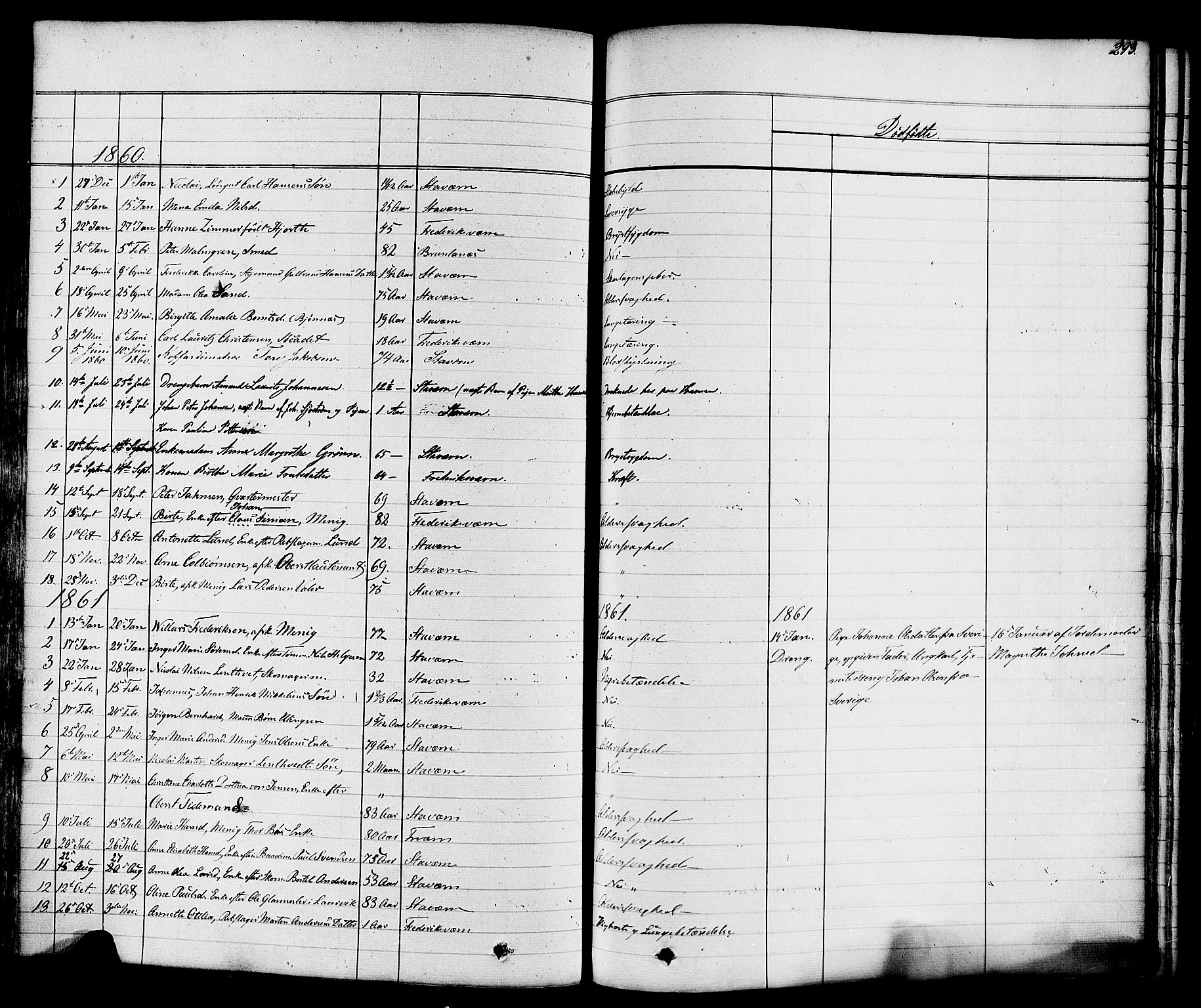 Stavern kirkebøker, AV/SAKO-A-318/F/Fa/L0007: Parish register (official) no. 7, 1840-1877, p. 293