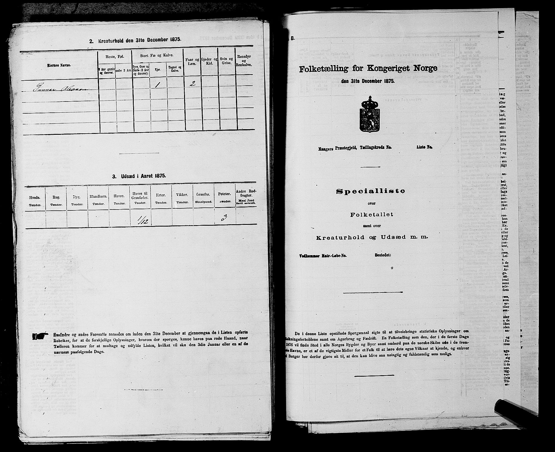 SAKO, 1875 census for 0833P Lårdal, 1875, p. 214