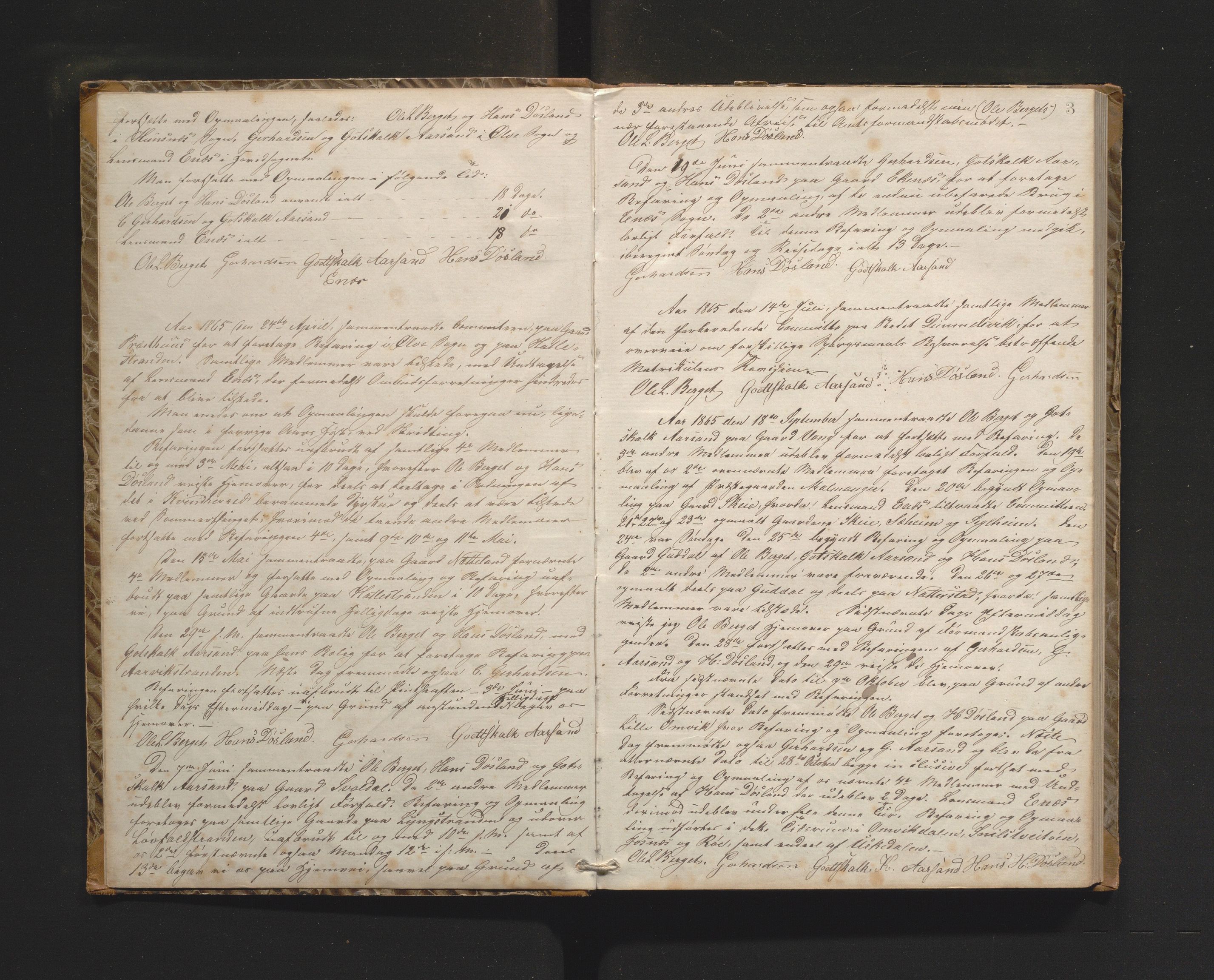 Kvinnherad kommune. Herredskommisjonen av 1883, IKAH/1224-181/A/Aa/L0001: Møtebok for Kvinnherad herredskommisjon, 1864-1870