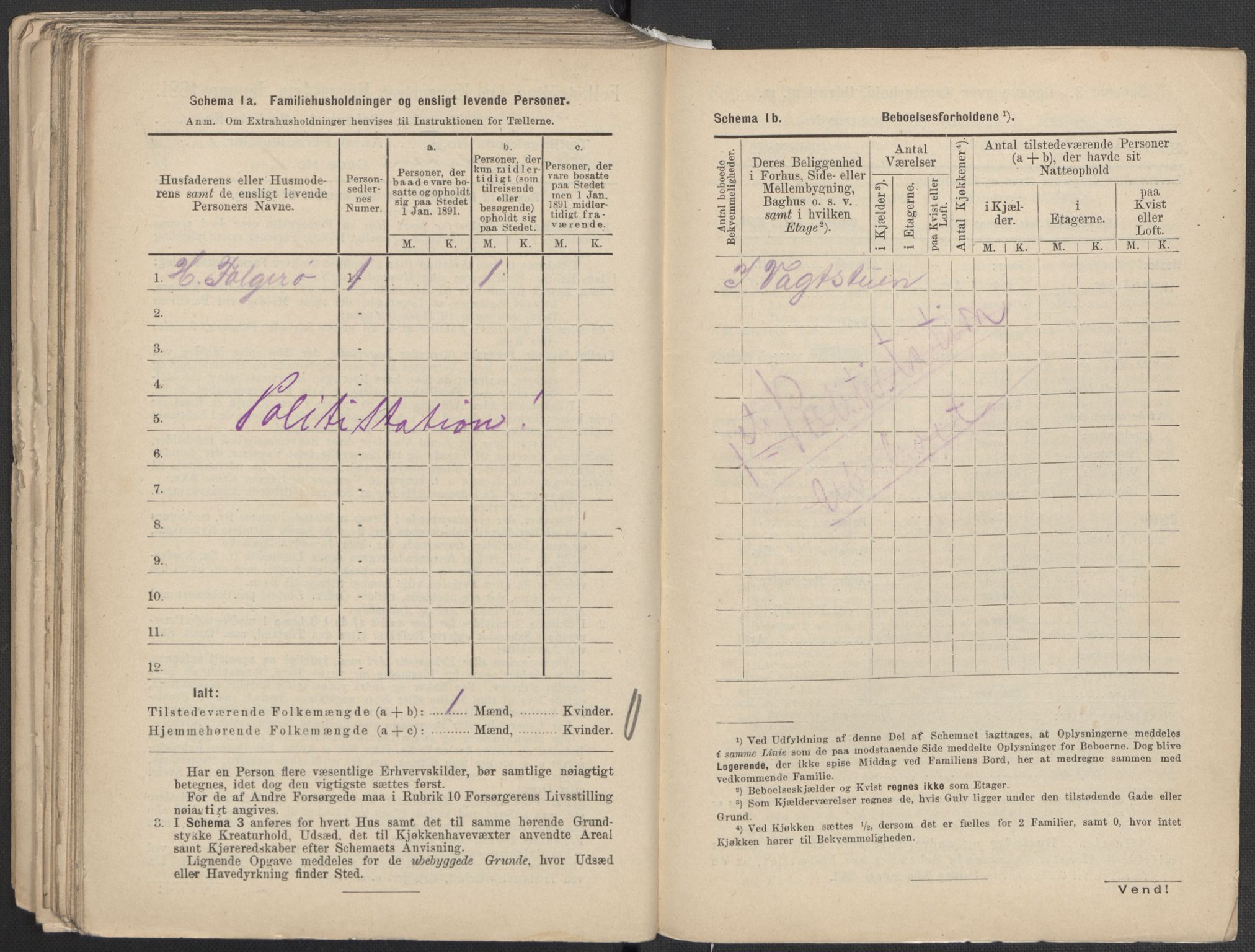 RA, 1891 Census for 1301 Bergen, 1891, p. 1003