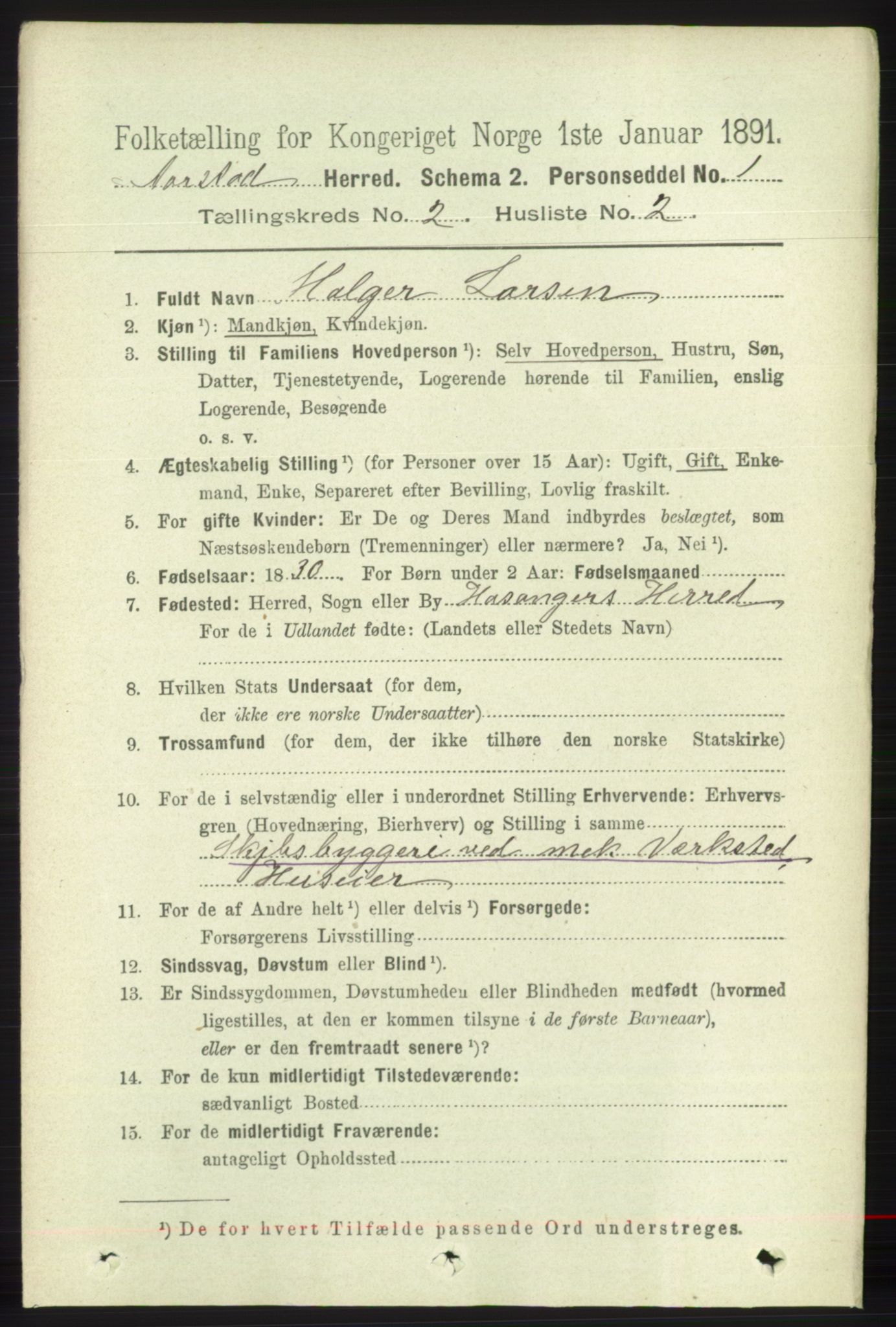 SAB, 1891 Census for 1280 Årstad, 1891, p. 1114