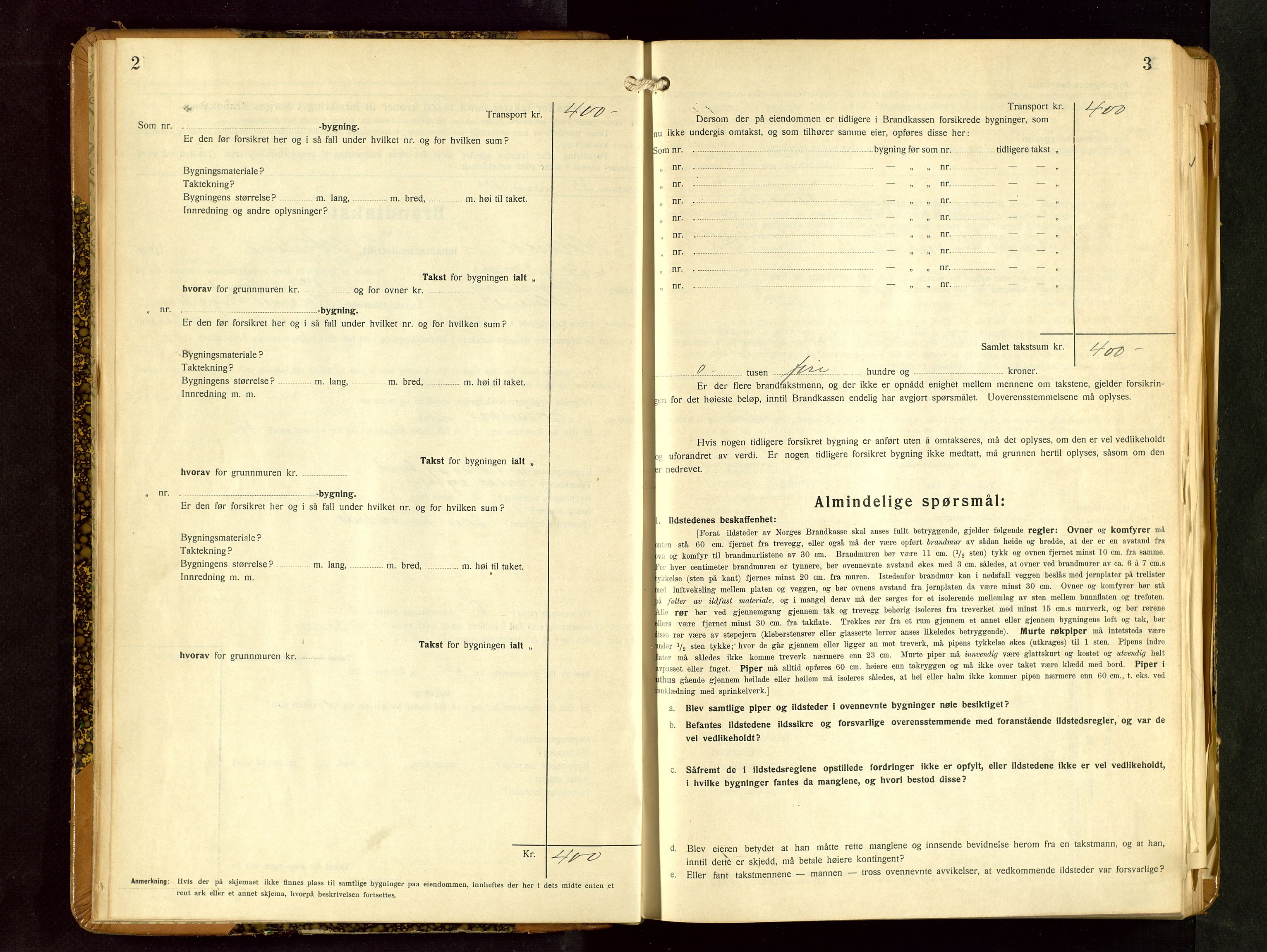 Håland lensmannskontor, SAST/A-100100/Gob/L0009: Branntakstprotokoll - skjematakst. Register i boken., 1930-1933, p. 2-3