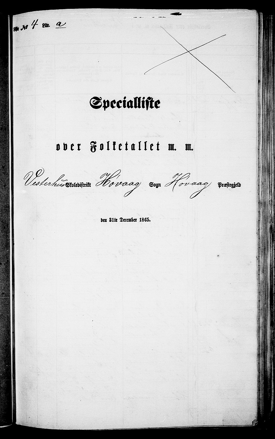 RA, 1865 census for Høvåg, 1865, p. 59