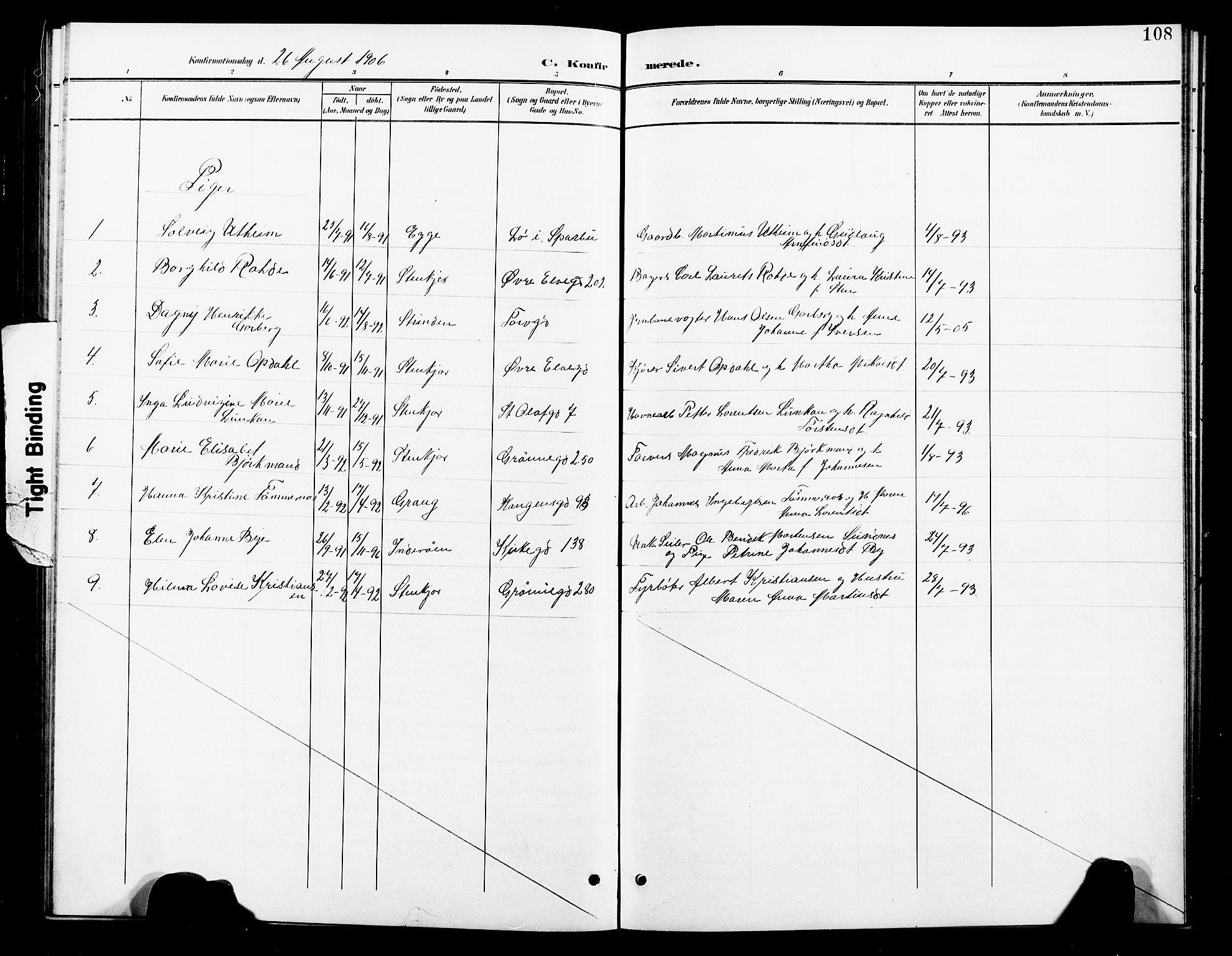 Ministerialprotokoller, klokkerbøker og fødselsregistre - Nord-Trøndelag, SAT/A-1458/739/L0375: Parish register (copy) no. 739C03, 1898-1908, p. 108