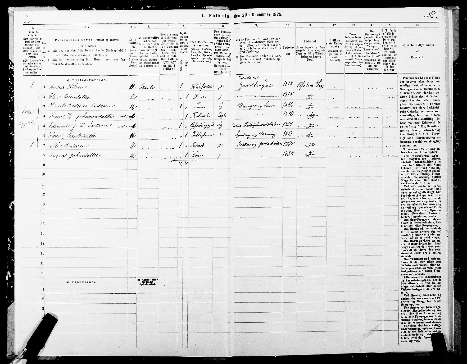 SATØ, 1875 census for 1914P Trondenes, 1875, p. 8002