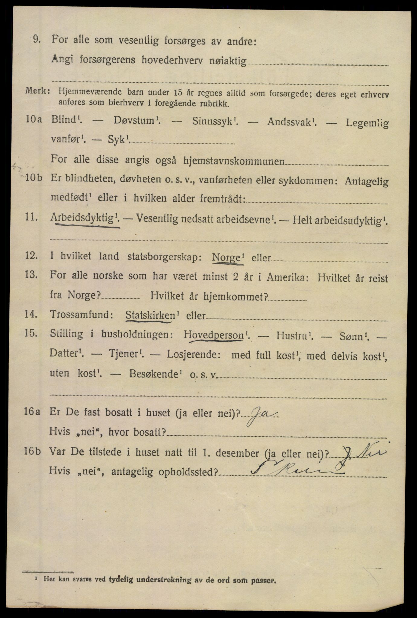 SAKO, 1920 census for Bø (Telemark), 1920, p. 3287